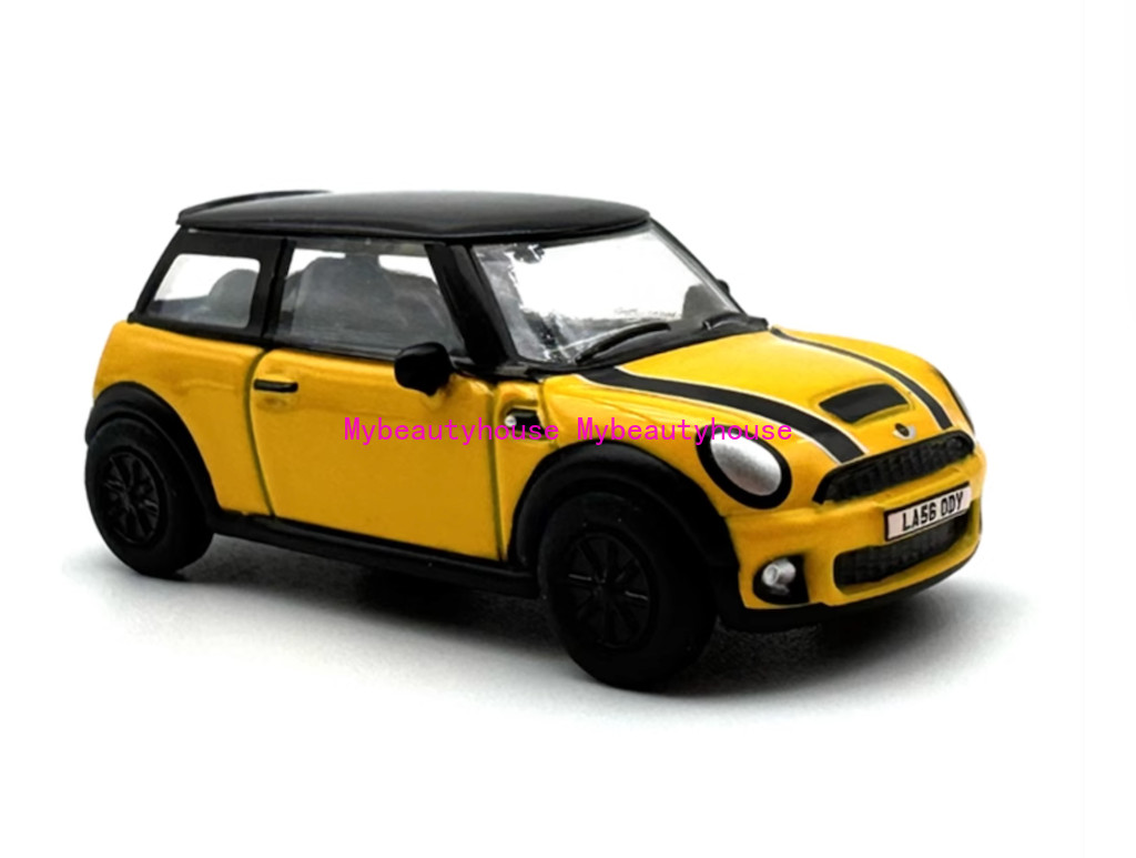 1:76 Yellow New Mini Copper Sports Model Diecast Metal Car