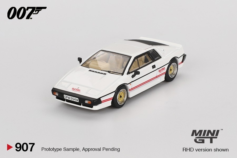 MINI GT 907 Lotus Esprit Turbo White ” For Your Eyes Only ” 1/64 New Diecast Car