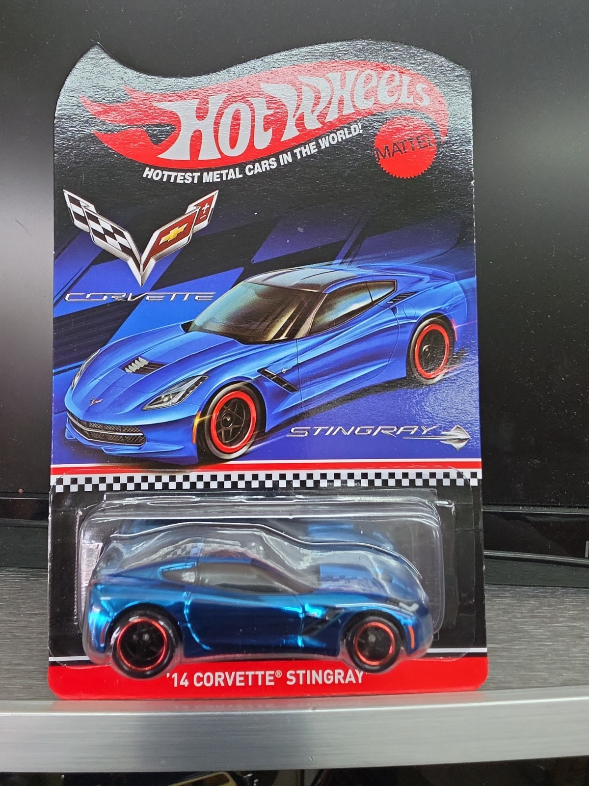 Hot Wheels ’14 Corvette Stingray 2014 1:64 Diecast Car Blue Limited Ed Unopened