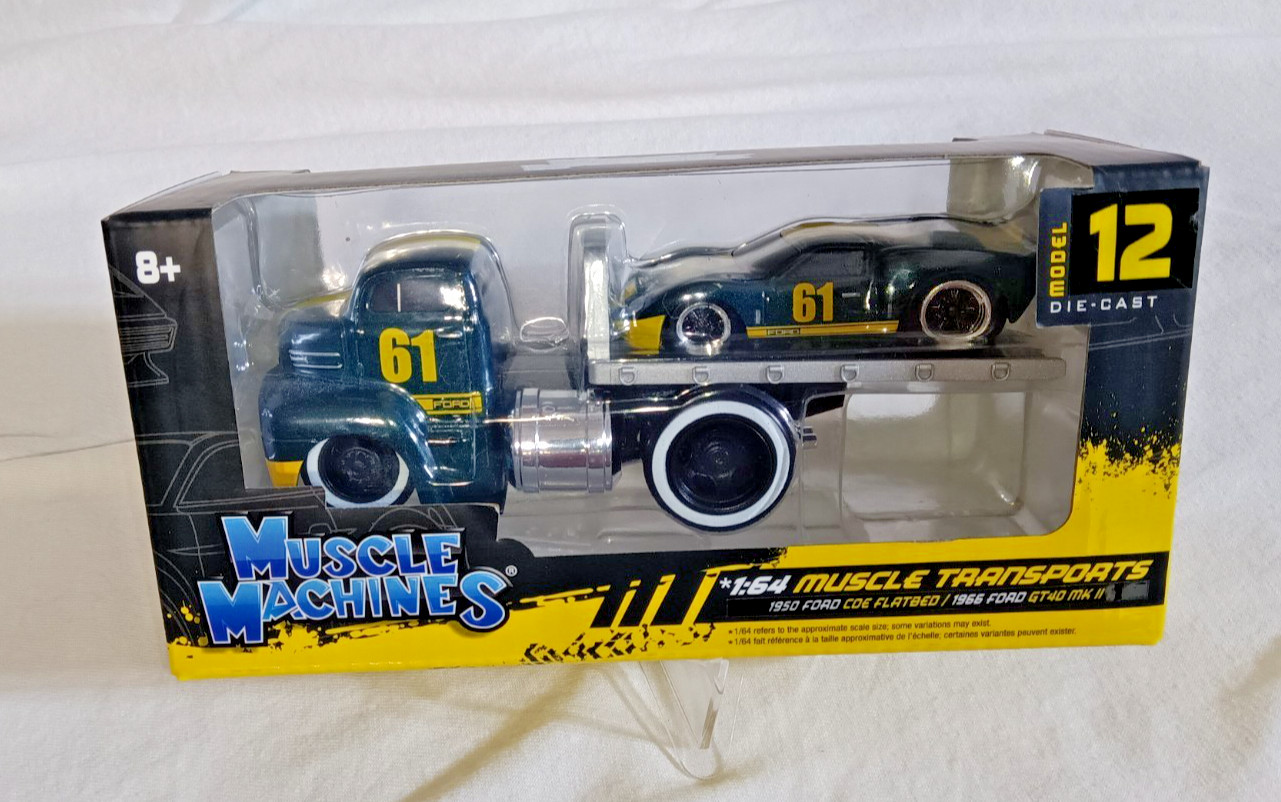 1:64 1950 FORD COE C60 FLATBED TRUCK & 1966 GT40 MK II OUT OF PRODUCTION SEALED!