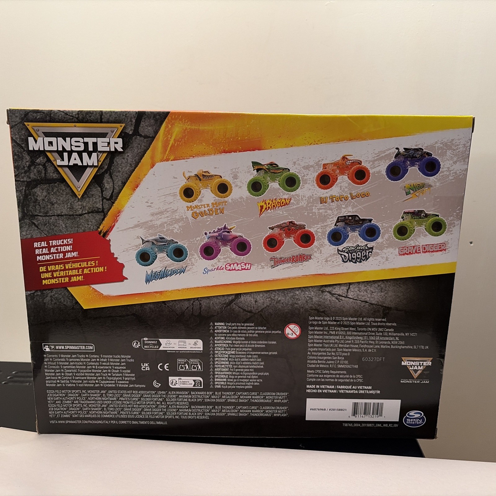monster jam 1:64 9 Pack Collection 25th Anniversary Available only At Target