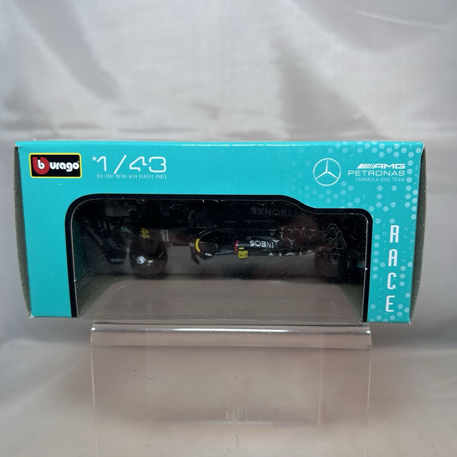 2023 Bburago 1/43 Mercedes F1 W14 Lewis Hamilton #44 Diecast Model Car NIB
