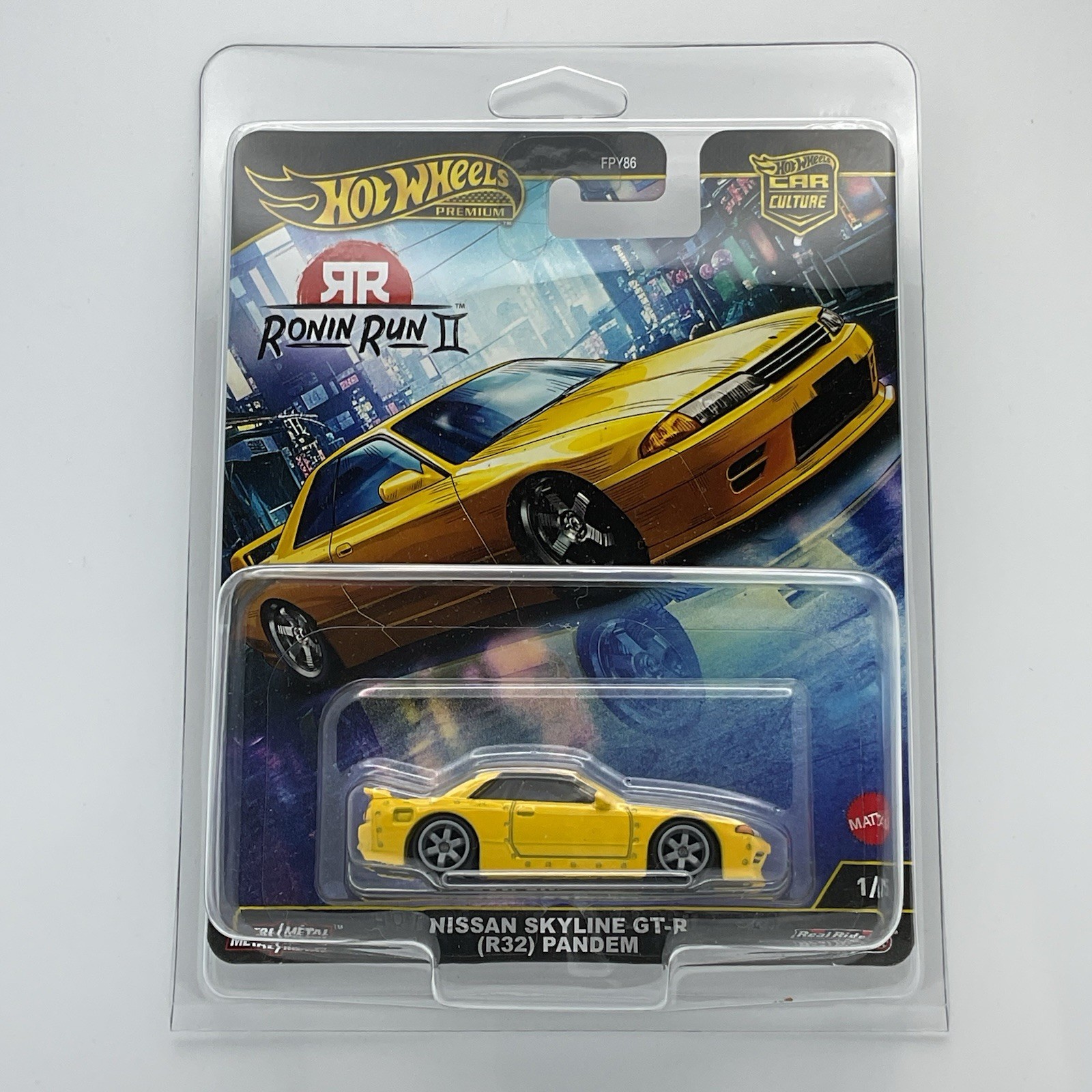 Hot Wheels Car Culture Ronin Run 2 Nissan Skyline GT-R R32 Pandem With Protector