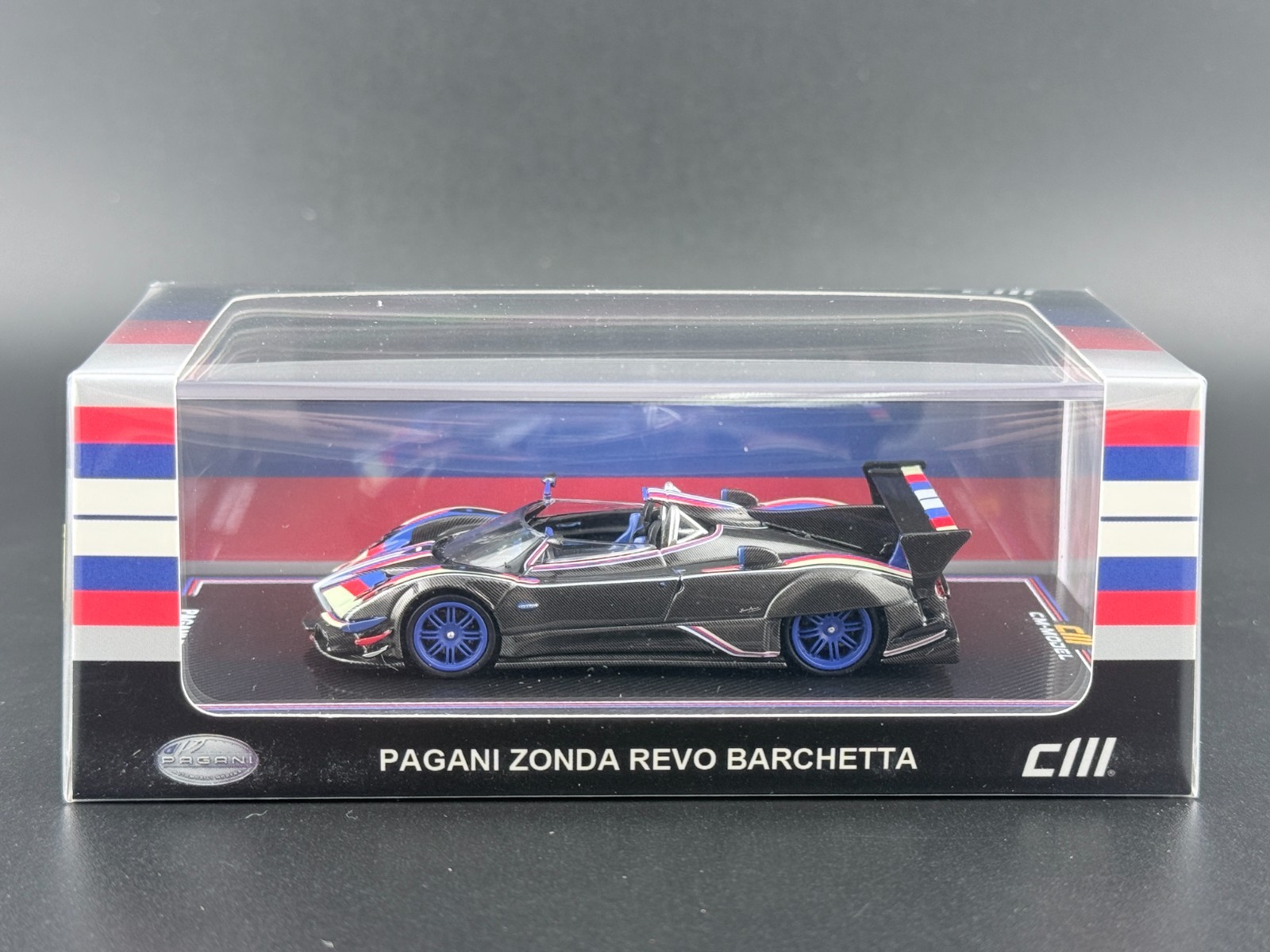 CM Model Pagani Zonda Revo Barchetta – Carbon Fiber Black 1/64