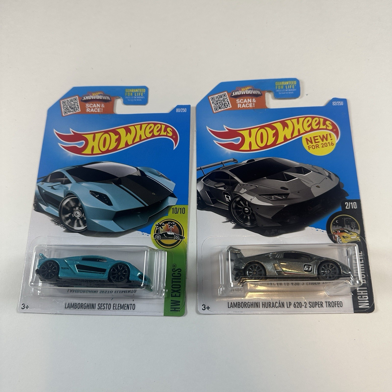 2016 Hot Wheels Lamborghini Sesto Elemento & Huracan LP 620-2 Super Trofeo Lot