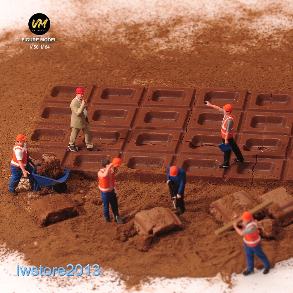 1/64 1/50 Construction Workers Man Miniatures Figures Model For Cars Trucks Toys