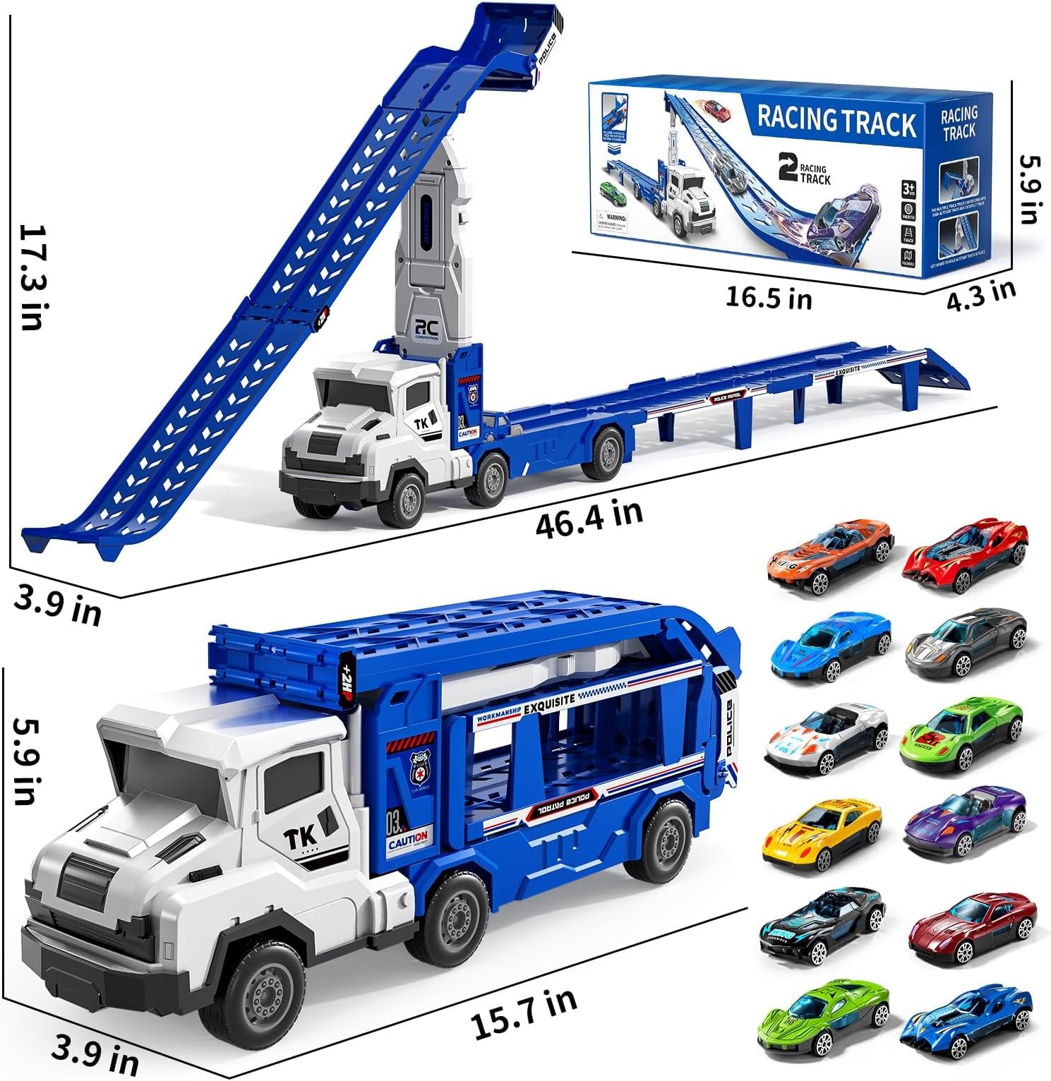 Transport Truck Toys for 3 4 5 6 7 Years Old Boys,Toys Cars Track Set Transpo…