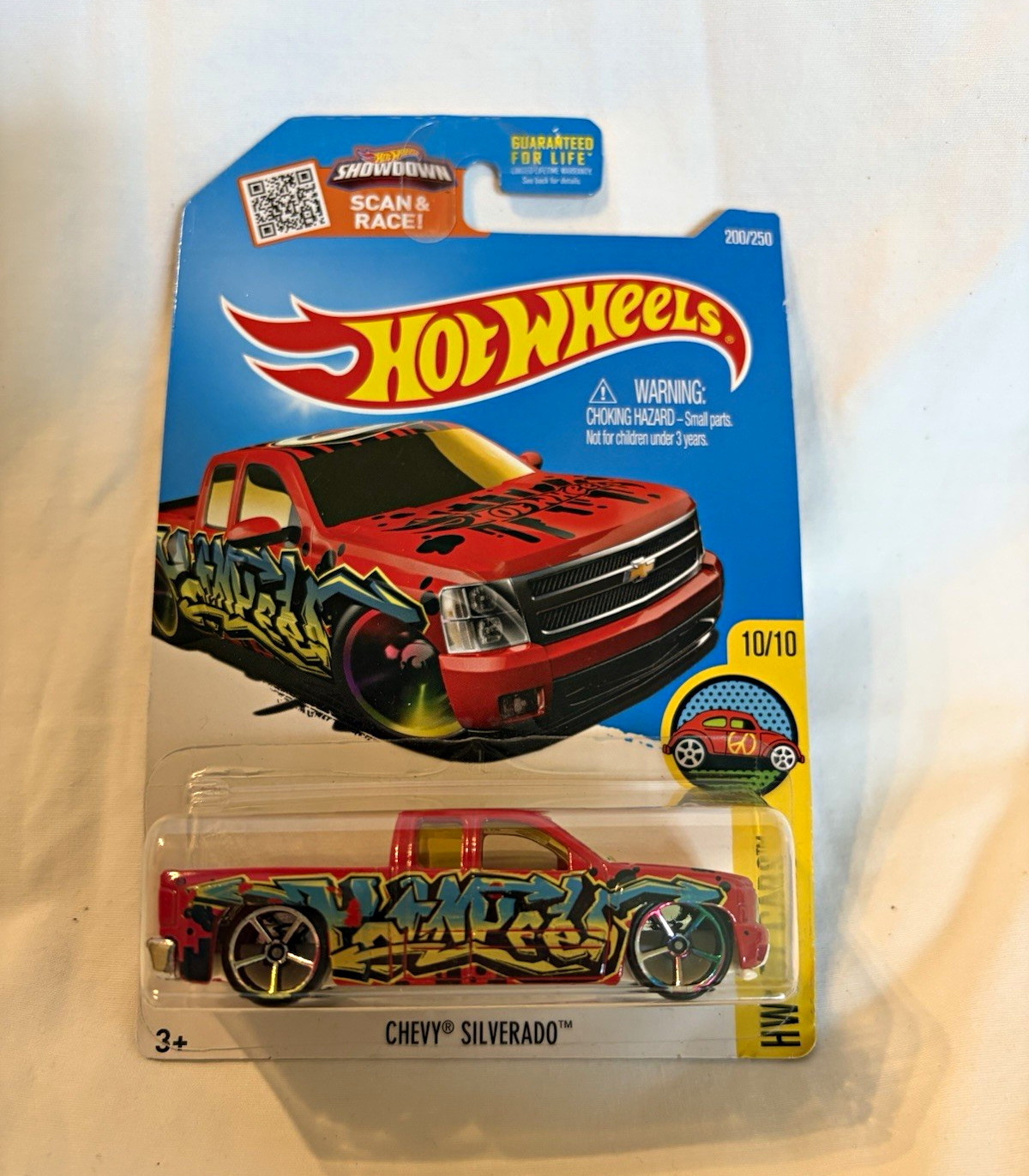 Hot Wheels HW Art Cars ’07 Chevy Silverado Red/Multicolor 1:64 Diecast Unopened