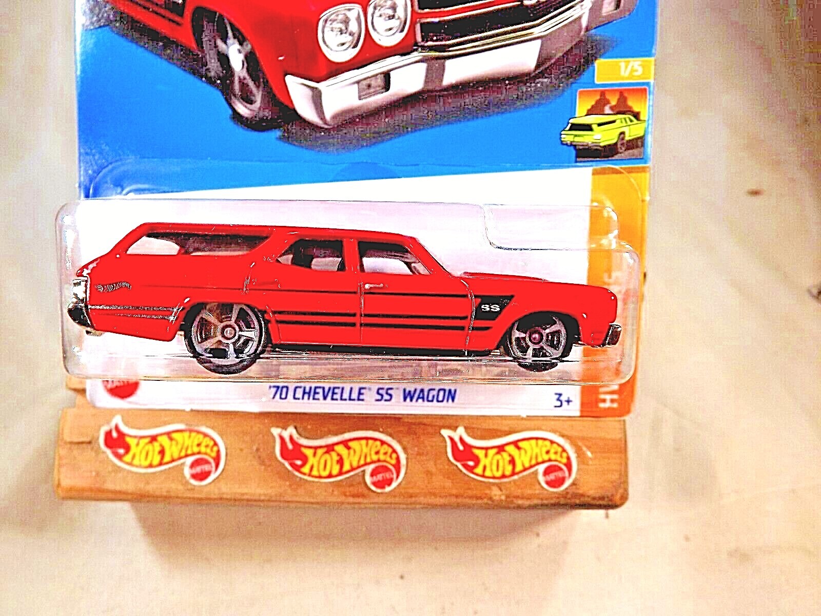 2022 Hot Wheels #111 HW Wagons 1/5 70 CHEVELLE SS WAGON Red w/Gray MC5 Spokes