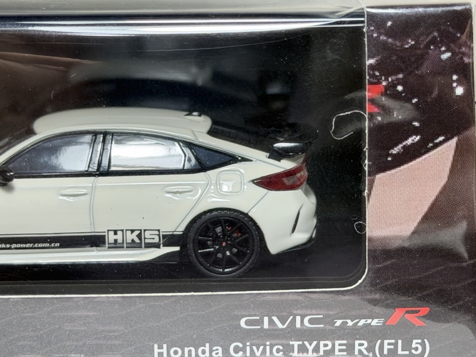 Motorhelix 1:64 Honda Civic TYPE R FL5 HKS Livery Championship White Diecast NEW