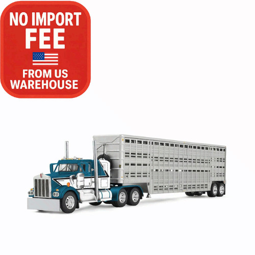 DCP Kenworth W900A Sleeper & 45′ Wilson Vintage Livestock Trailer 1/64 60-2136