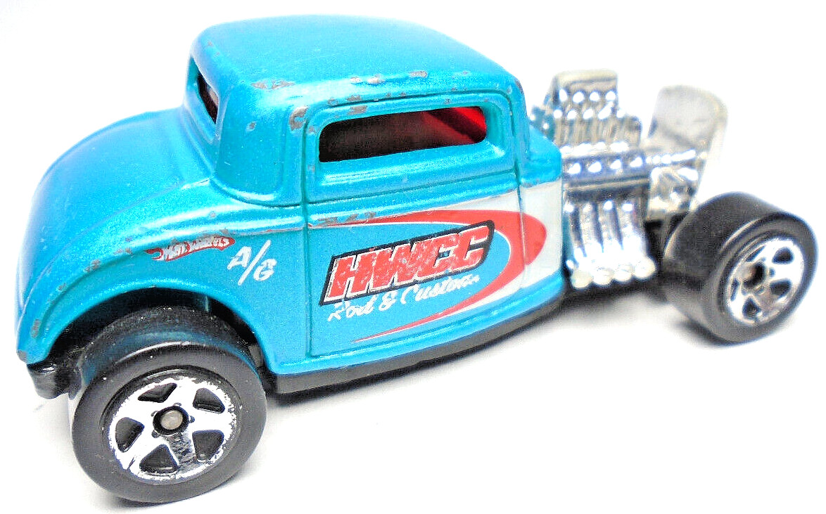 2010 HOT WHEELS ’32 FORD HWCC ROD & CUSTOM BLUE 1:64 DIECAST 2 1/4″ HOT ROD CAR