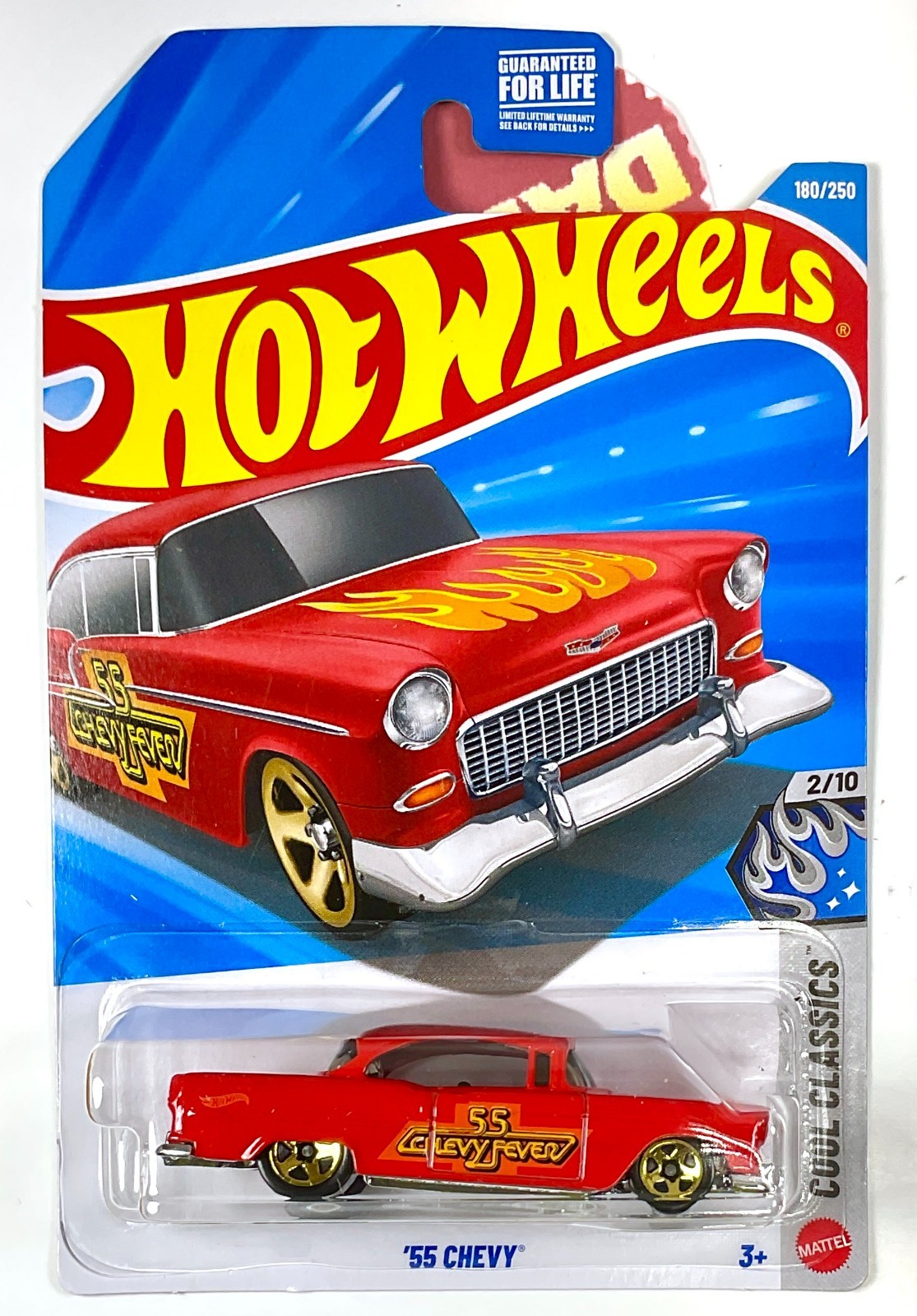2026 K Case Hot Wheels Classics 1955 ’55 Chevy Red Flames 1:64 “Chevy Fever”