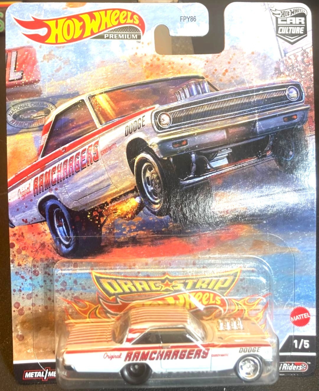 HOT WHEELS DRAG STRIP DEMONS 1965 HEMI DODGE CORONET RAMCHARGERS NHRA GASSER MOC