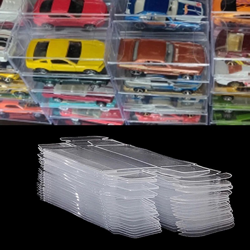 100-500x 1:64 Clear PET Display Box Case For Diecast Model Toy Car Protector