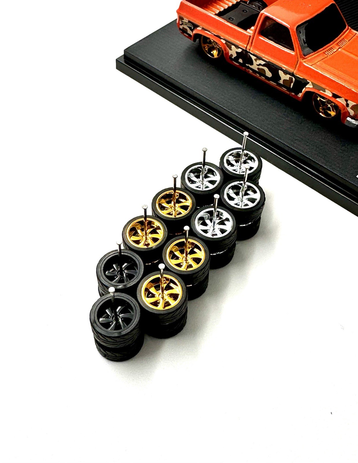 NEW MIXED Blade 12.7mm 5x PACK For HW 83 Silverado Wheels Rubber Tires for 1/64