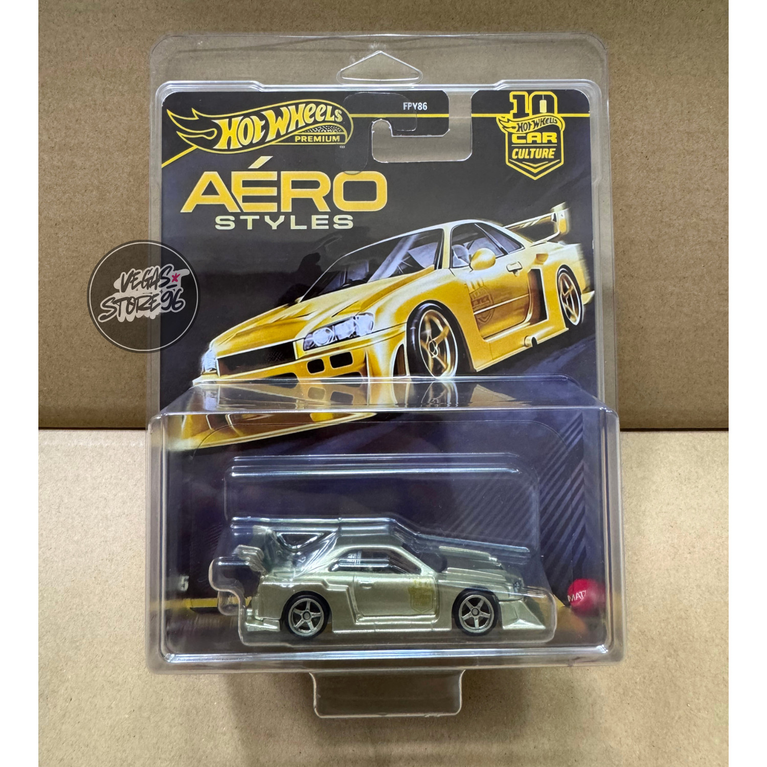 Hot Wheels Aero Styles Gold LBWK LB-ER34 Super Silhouette [Custom CHASE Diecast]
