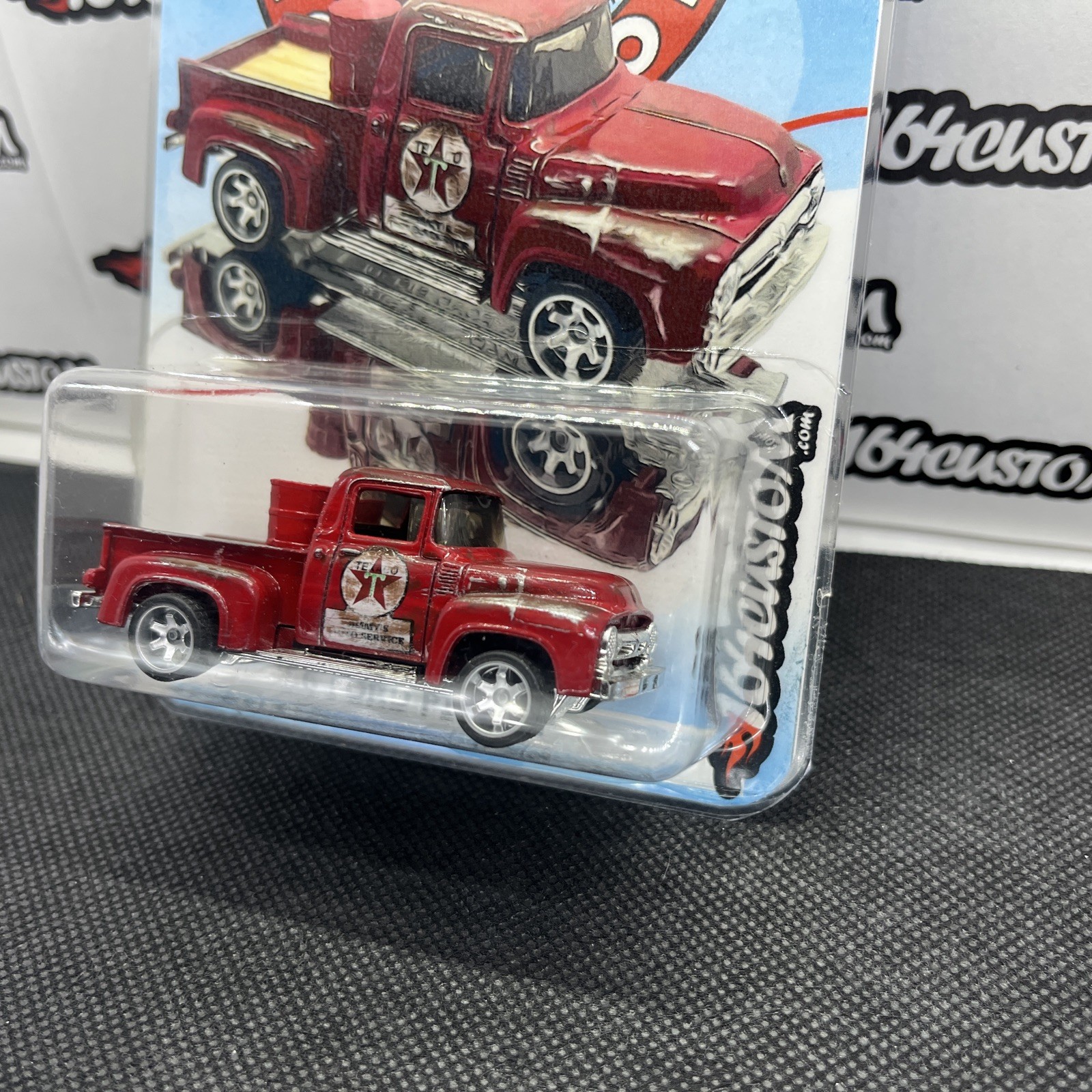 ’56 Ford Pickup Truck – Custom TEXACO diecast, real wood bed, Real Riders