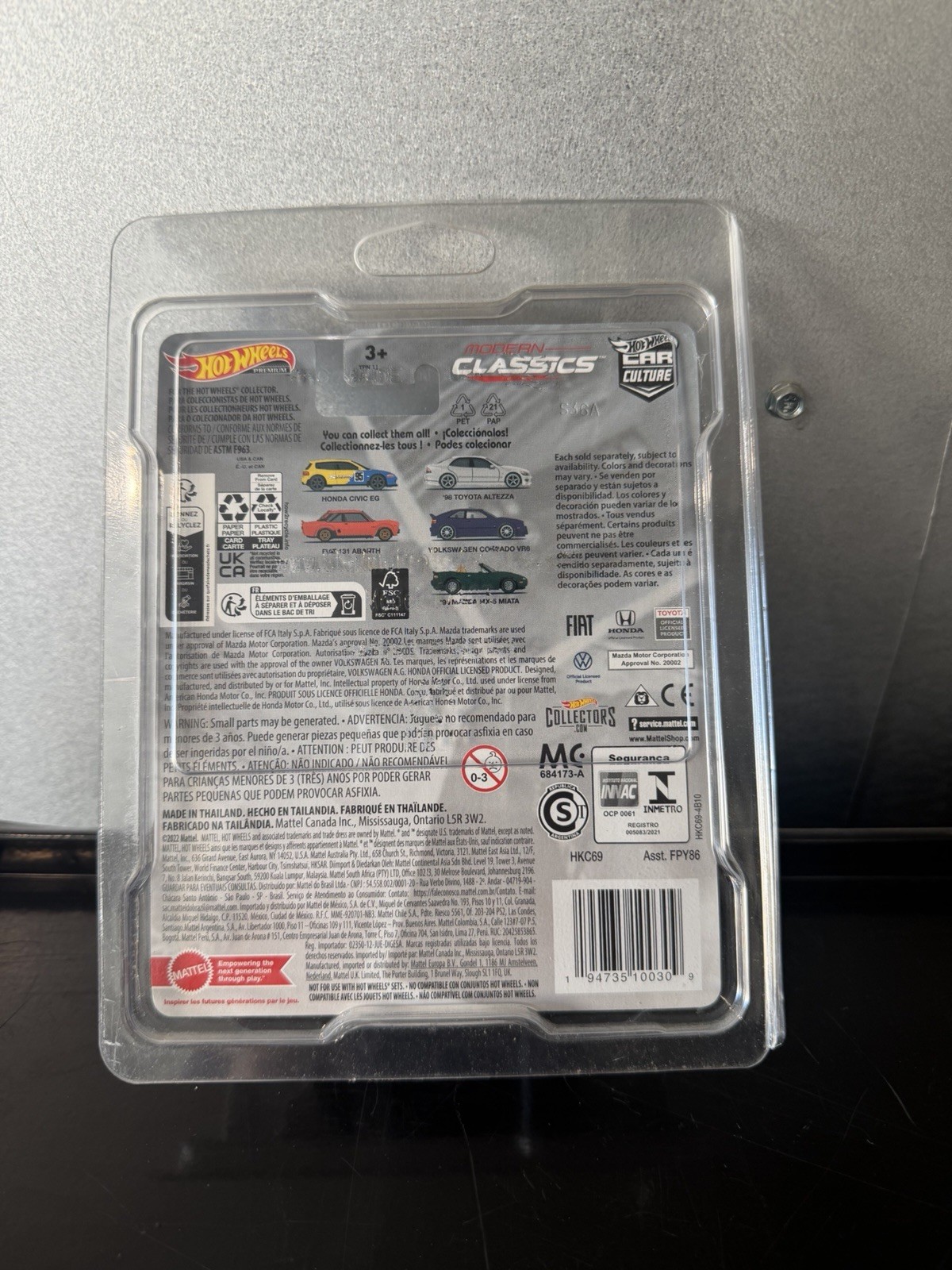 Hot Wheels Car Culture Modern Classics ’98 Toyota Altezza Real Riders Black 1:64