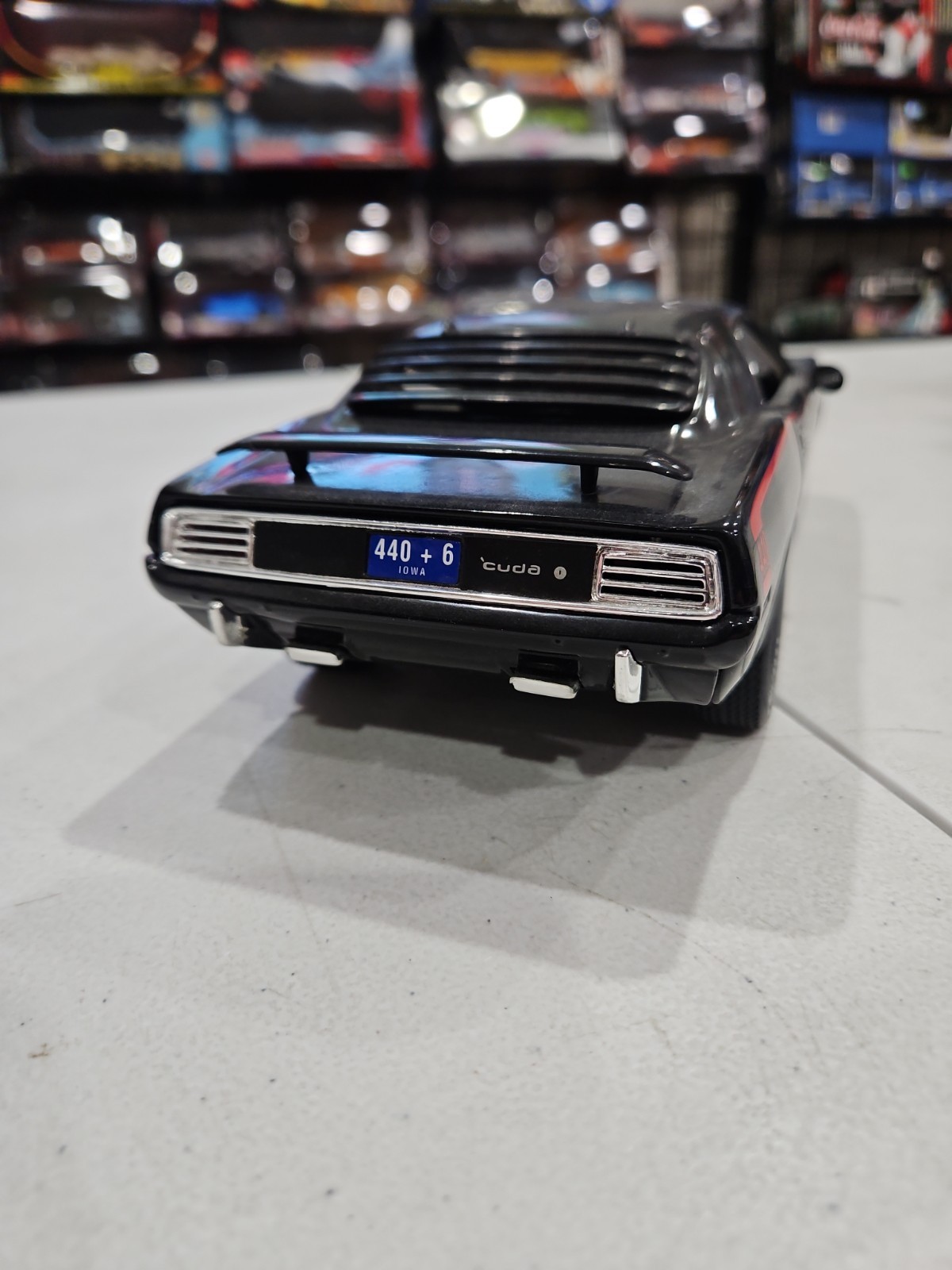 Loose 1/18 Ertl American Muscle 1970 Cuda 440-6 Black VG Condition Coll. Ediion