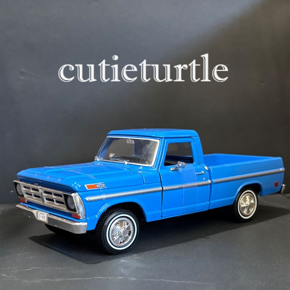 No Box Motormax 1972 Ford F-100 Pickup Truck 1:24 Light Blue 79384