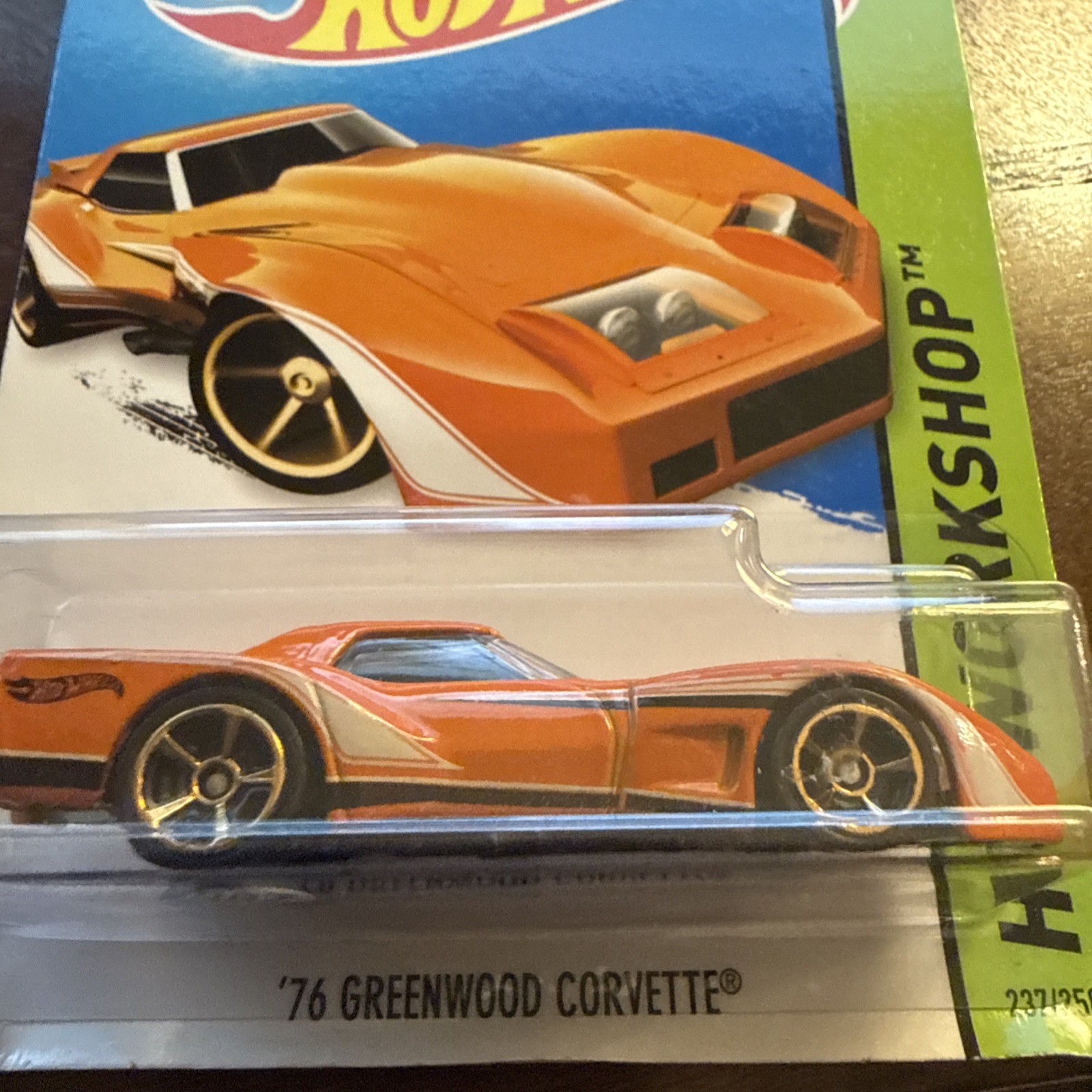 Hot Wheels 2014 HW Workshop ’76 Greenwood Corvette 237/250 Orange New New New