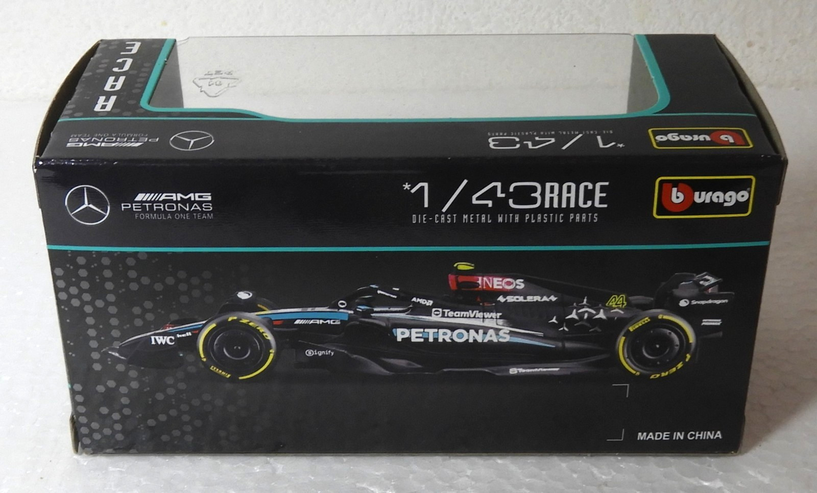 2024 #44 Lewis Hamilton Petronas Mercedes F1W15 1/43 Bburago Formula1 F1 Diecast