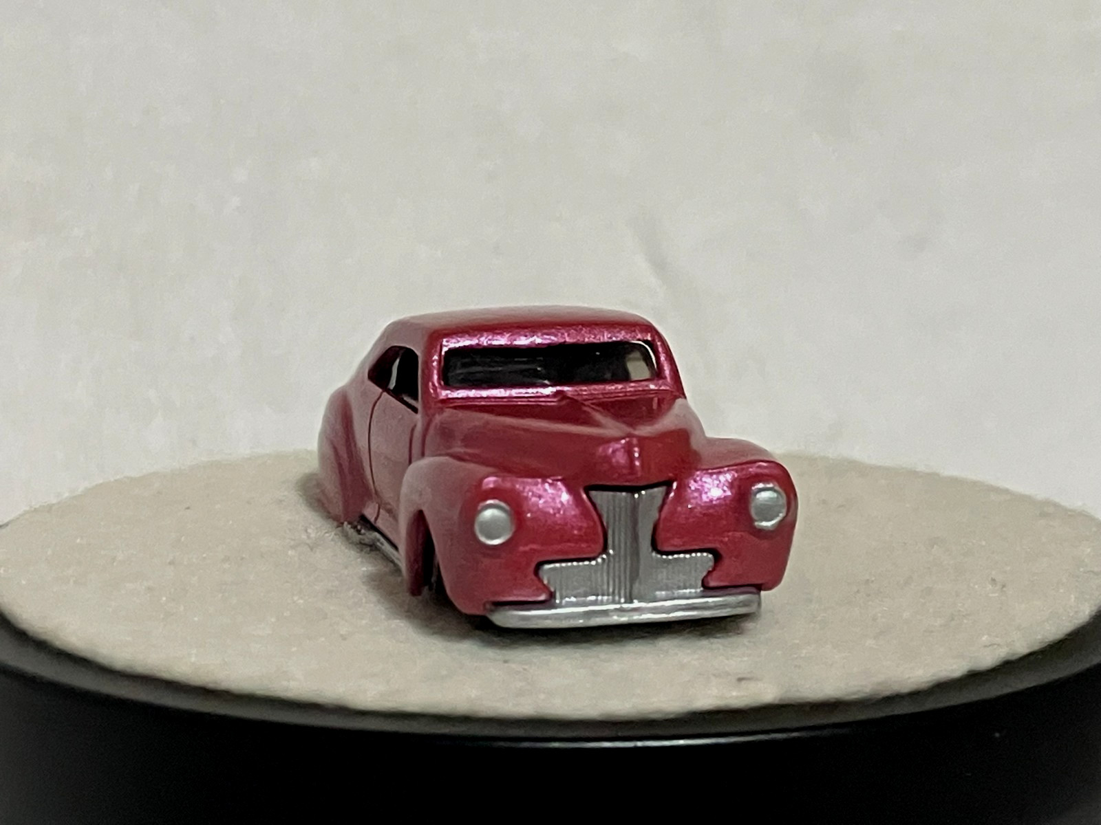 Hot Wheels Custom Tail Dragger Metallic Red Foil / Wheel swap Nice!