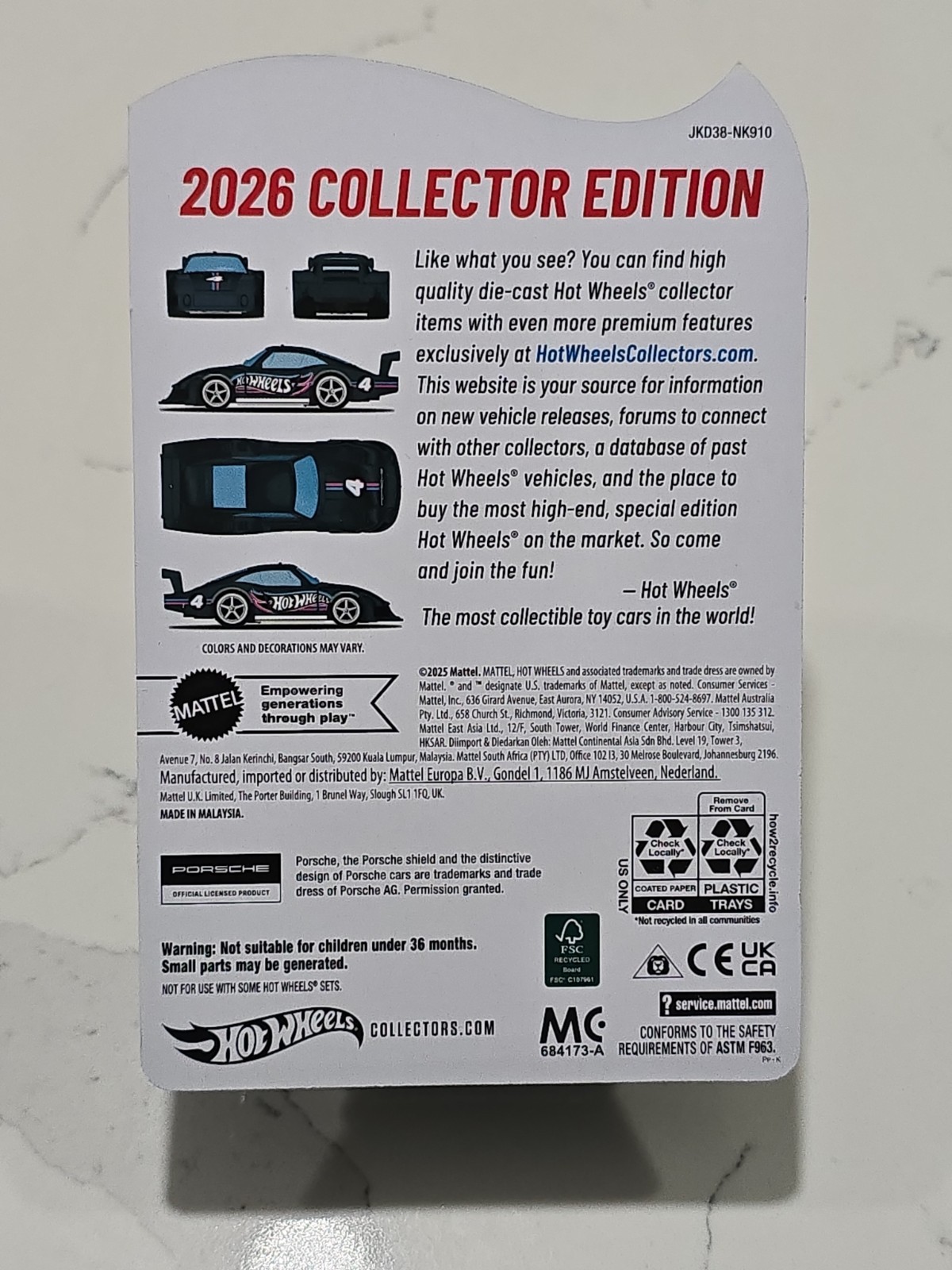 Hot Wheels 2026 collector edition ’78 porche 935/78