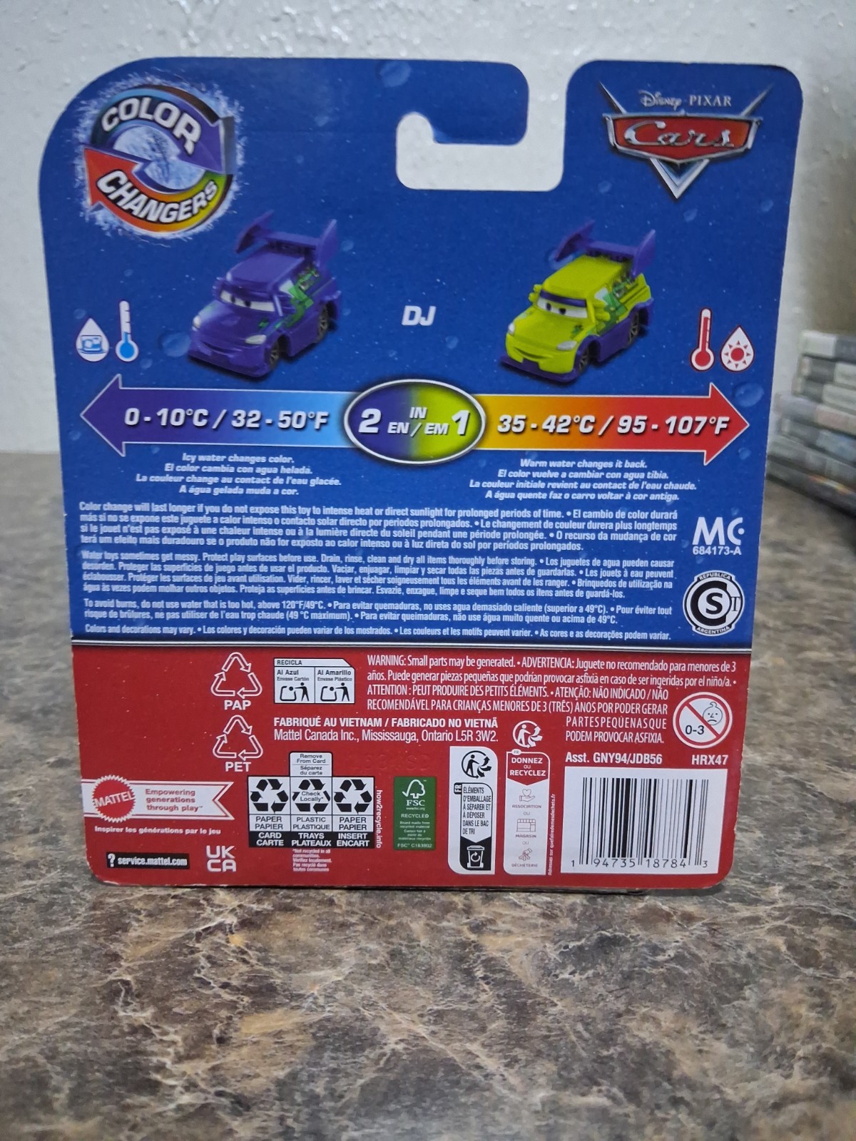 Disney Pixar Cars – DJ – Color Changers