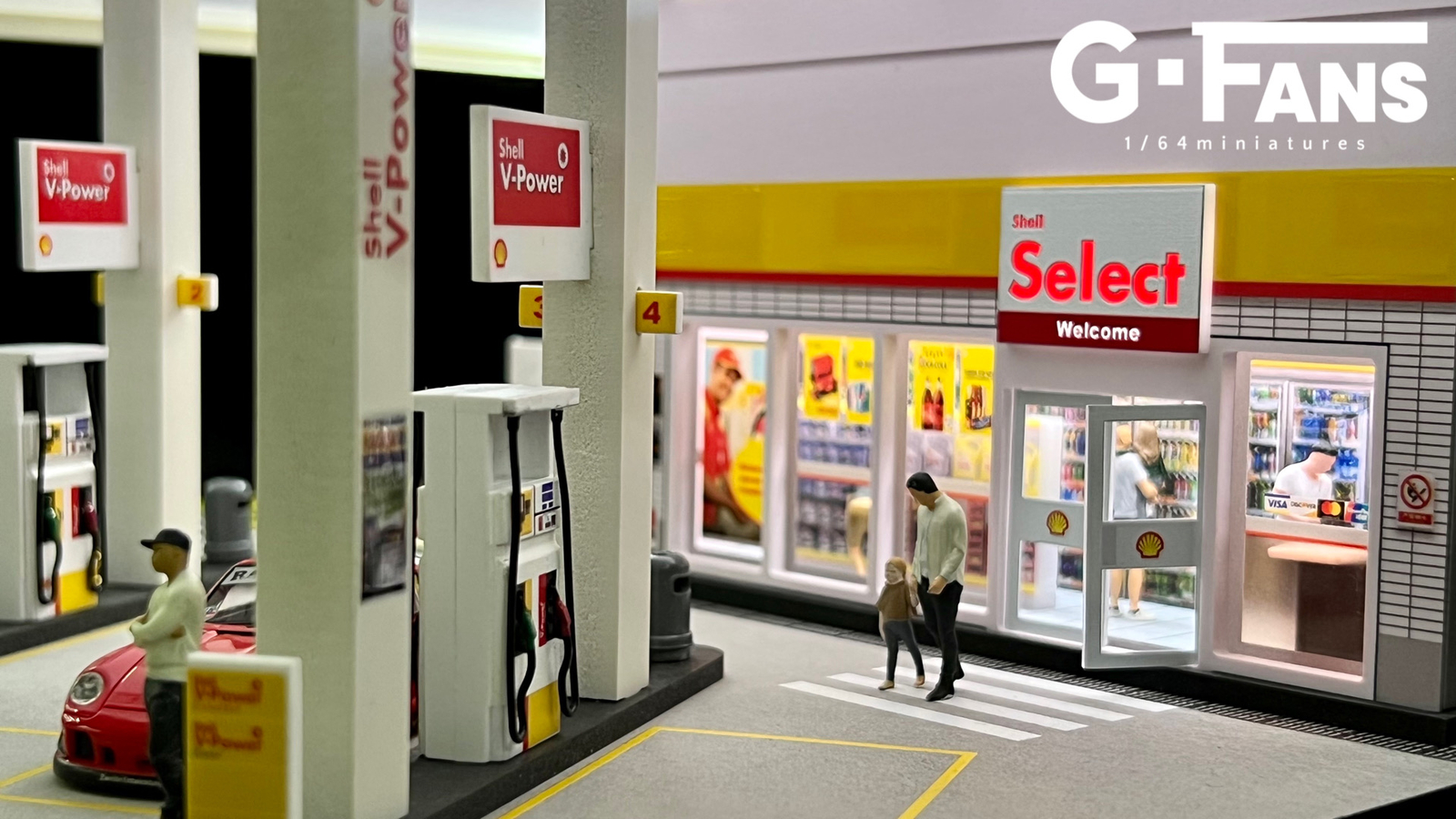 1/64 Diorama Car Garage Model Building Backdrop Parking Lot Display Scene Model