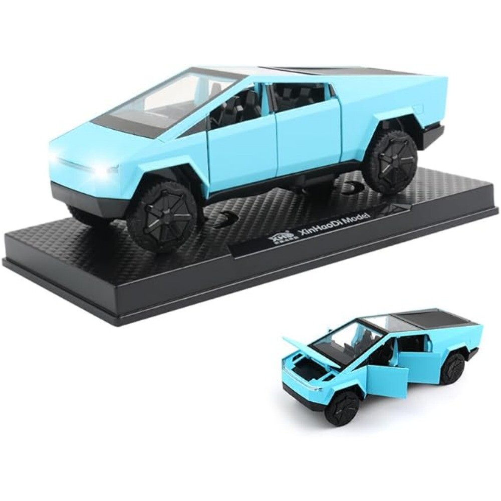 1/32 Scale Tesla Pickup Truck Alloy Car Model Diecast Metal with Sound Light
