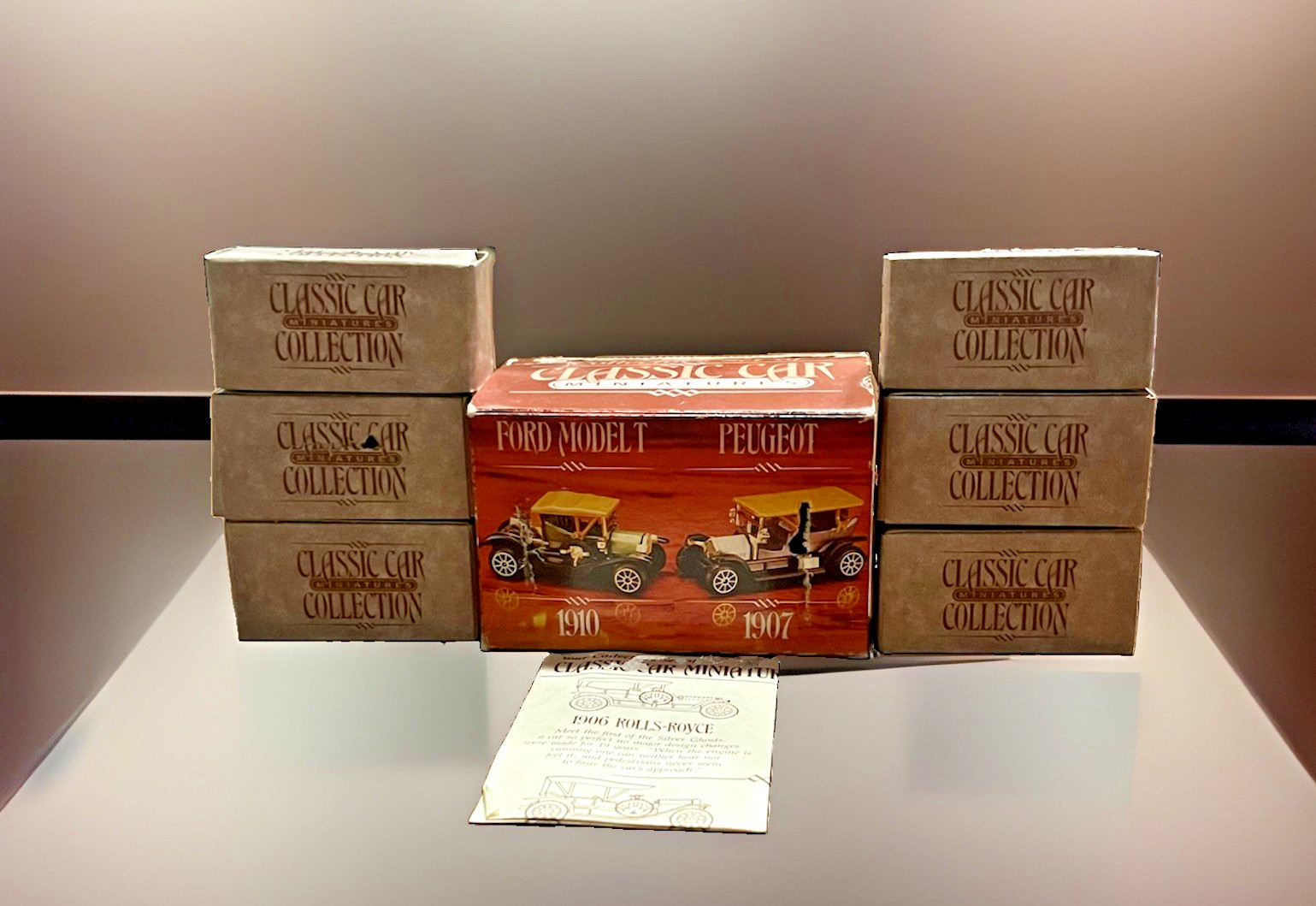 Classic Miniature Car Collector’s Set of 6 in Box NEW in Box Vintage 1989