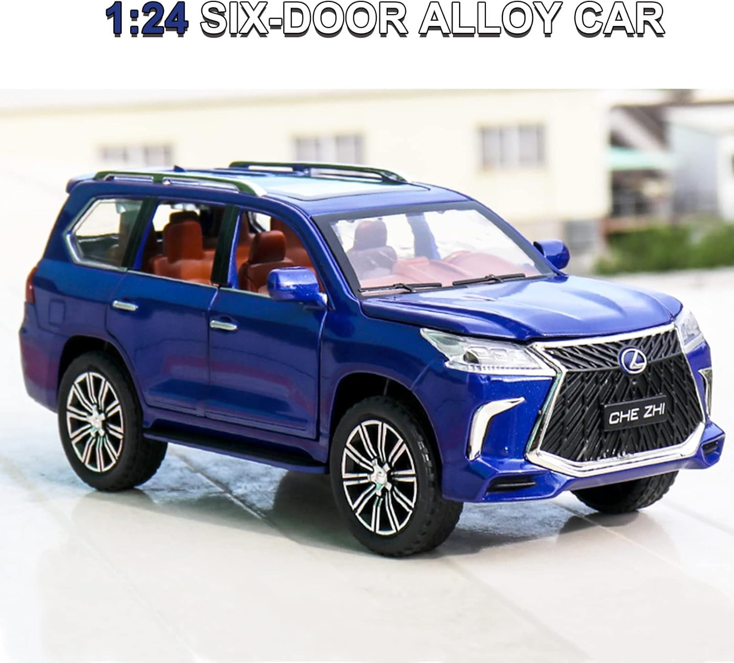 Diecast Car Model 1/24 Scale – Zinc Alloy Pull Back Toy Car with Sound and Light