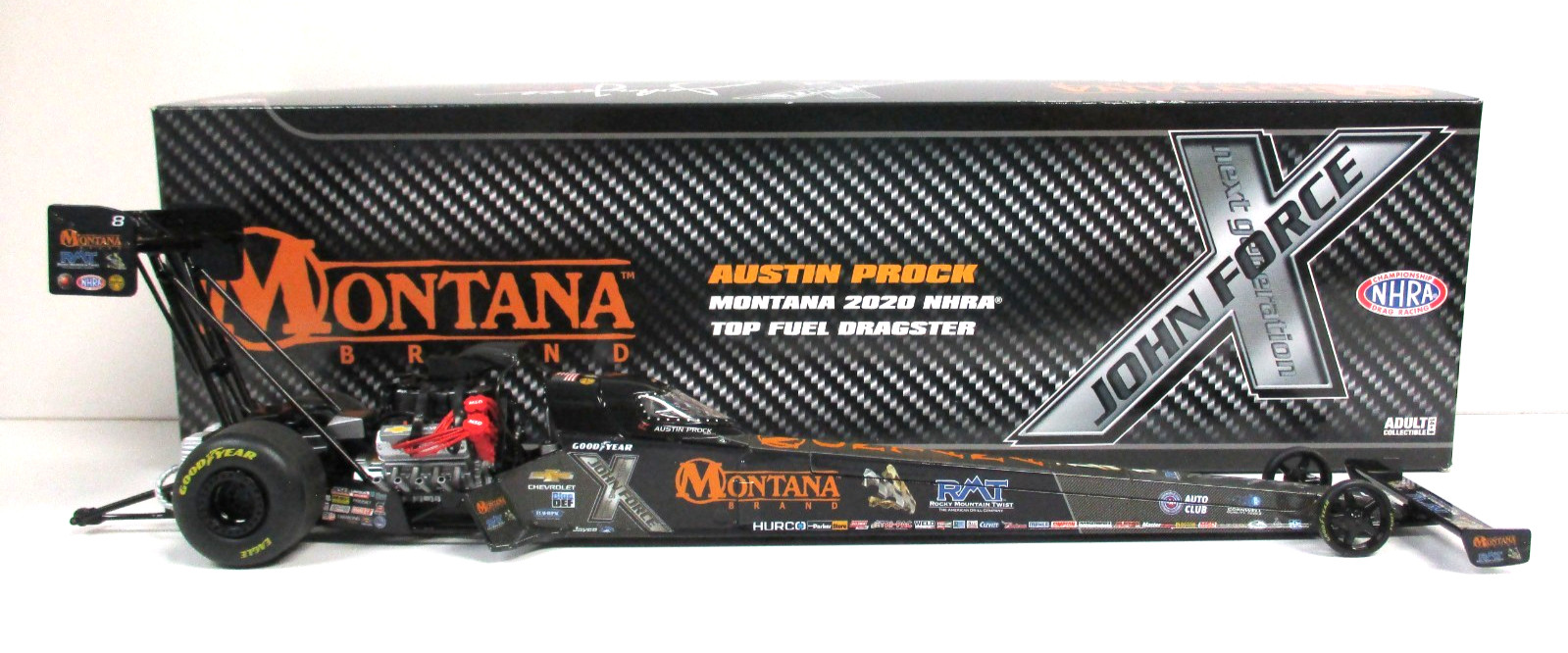 RC2 AUTO WORLD AUTOGRAPHED AUSTIN PROCK MONTANA BRAND 2020 TOP FUEL DRAGSTER