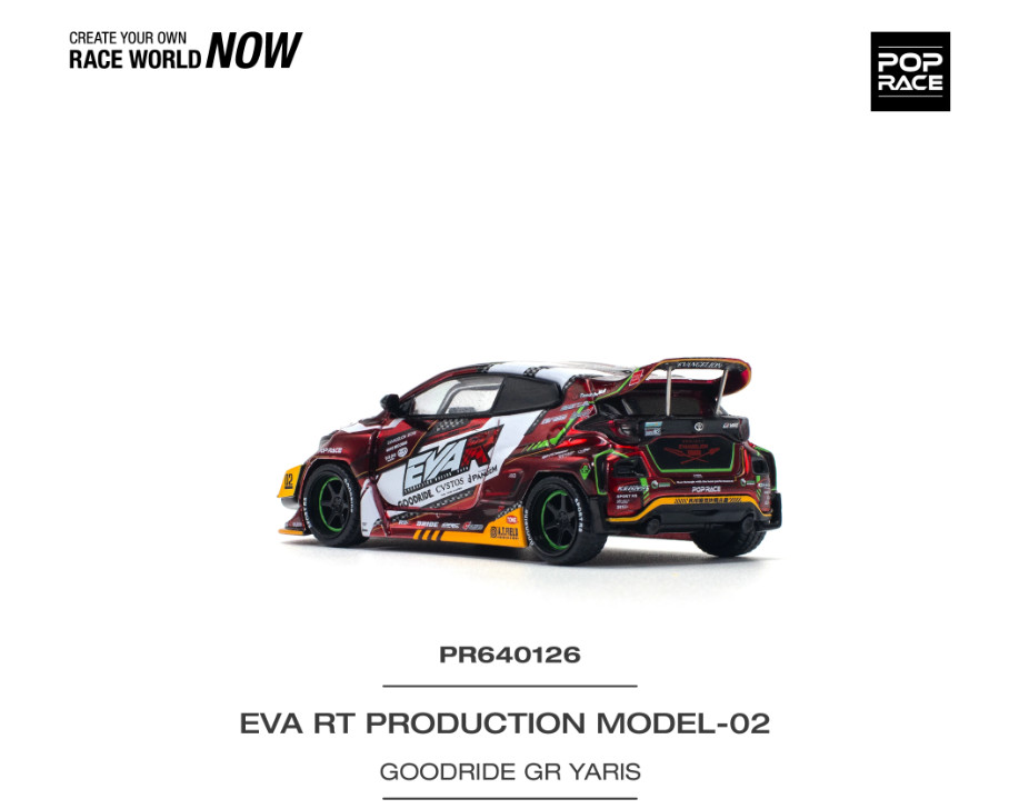 Pop Race EVA RT Production Model 02 Goodride GR Yaris #640126 1/64