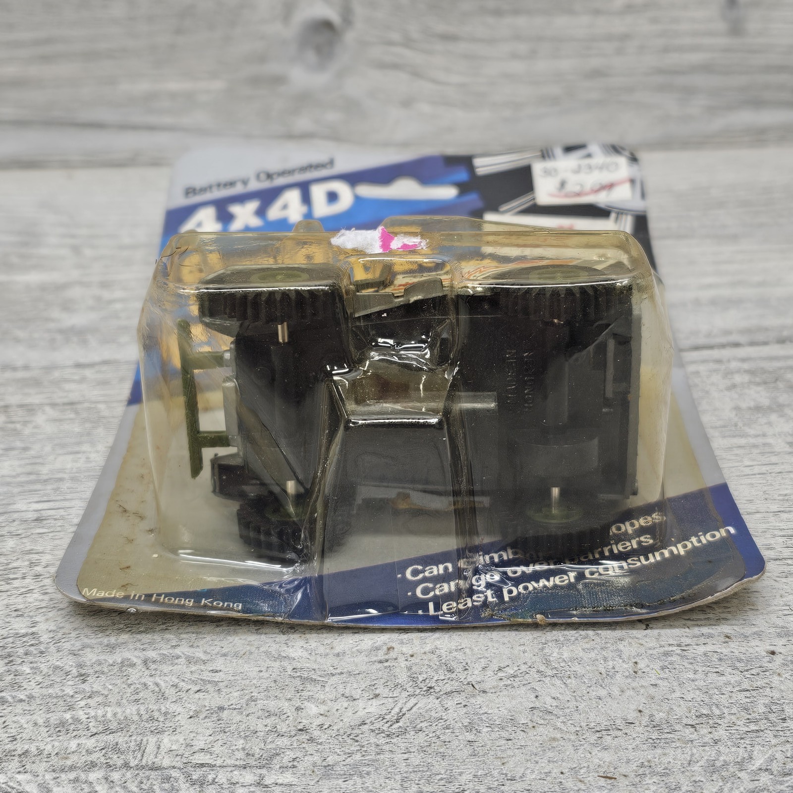 Vintage Battery Operated 4X4D Super Climber Jeep Toy Vehicle Hong Kong NIP