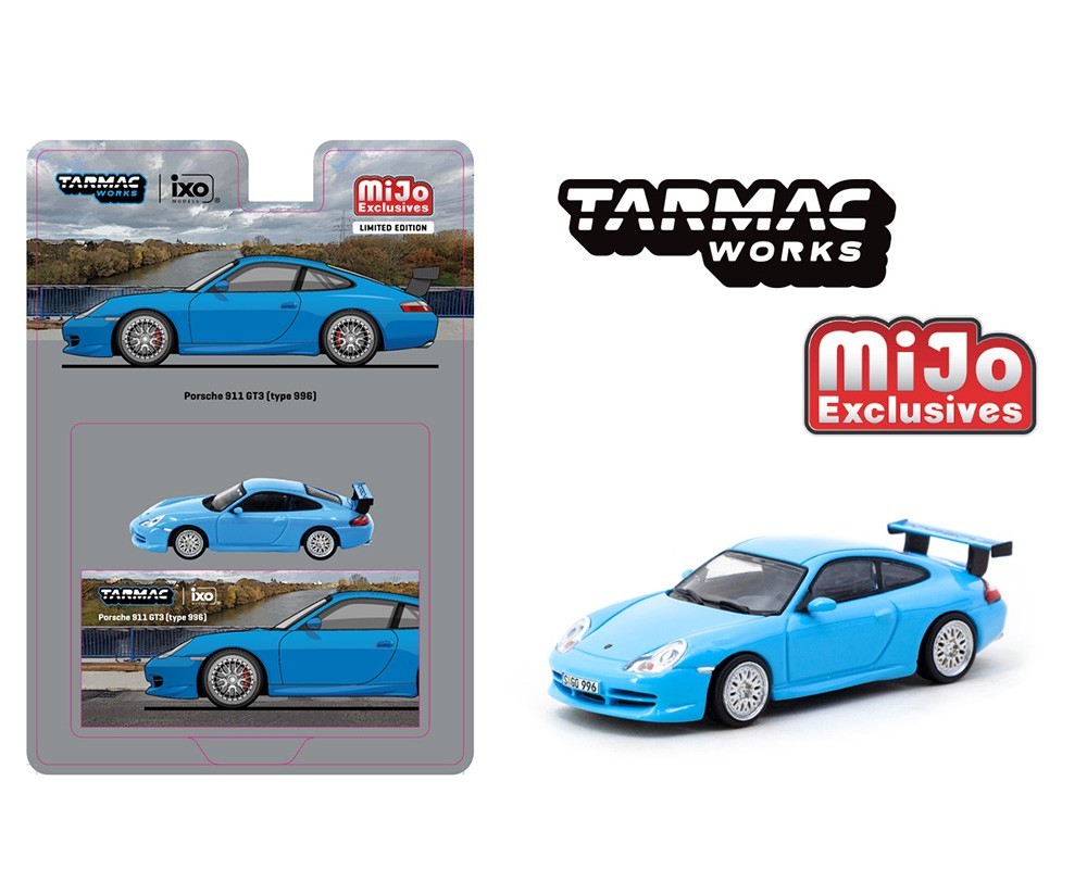 Tarmac Works Porsche 911 GT3 (Type 996) Light Blue Global64 1/64