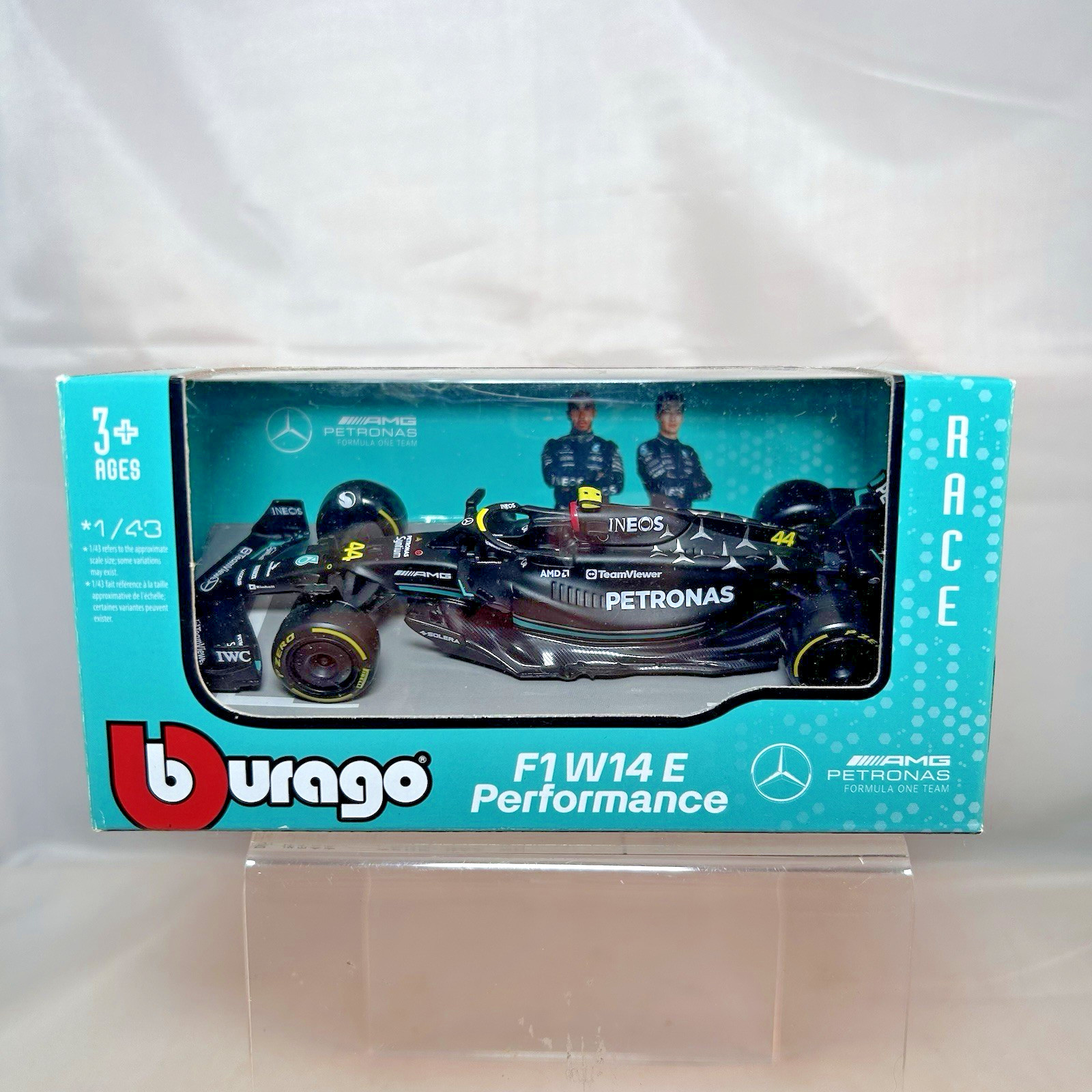 2023 Bburago 1/43 Mercedes F1 W14 Lewis Hamilton #44 Diecast Model Car NIB