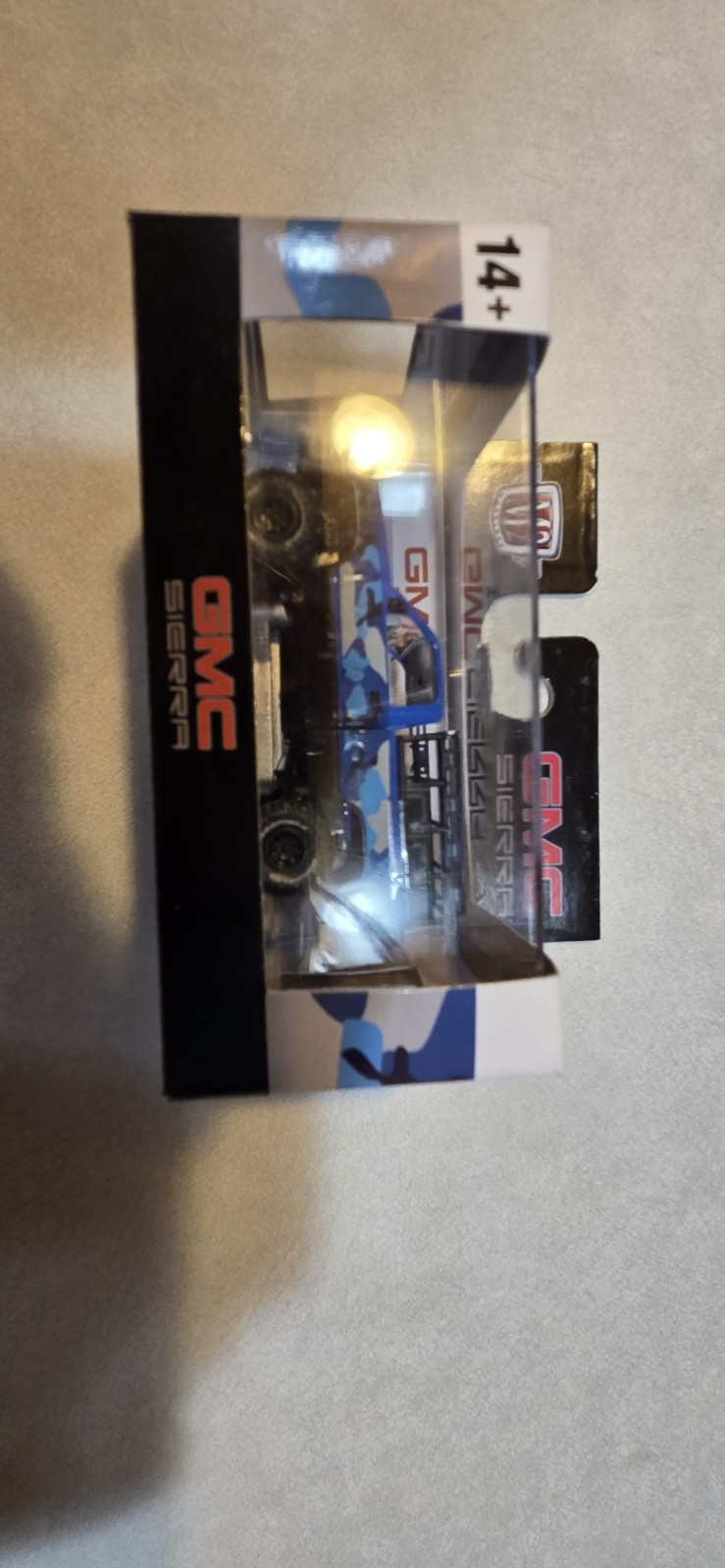 GMC Sierra Blue Black White Diecast Pickup Truck 14 Years & Up Display Box Model