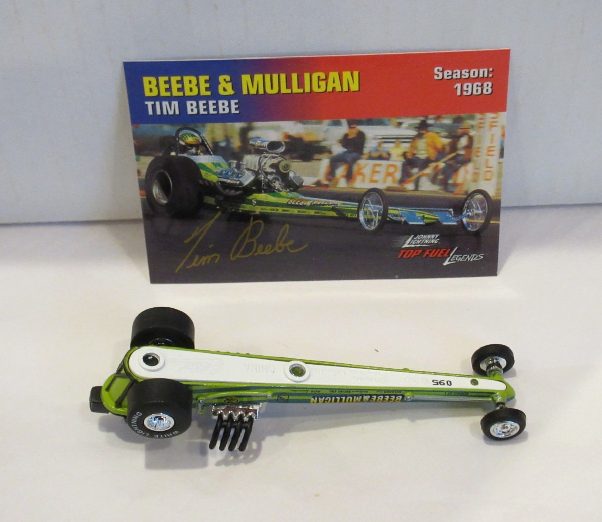 JOHNNY WHITE LIGHTNING NHRA LEGENDS TIM BEEBE & MULLIGAN 1968 TOP FUEL DRAGSTER