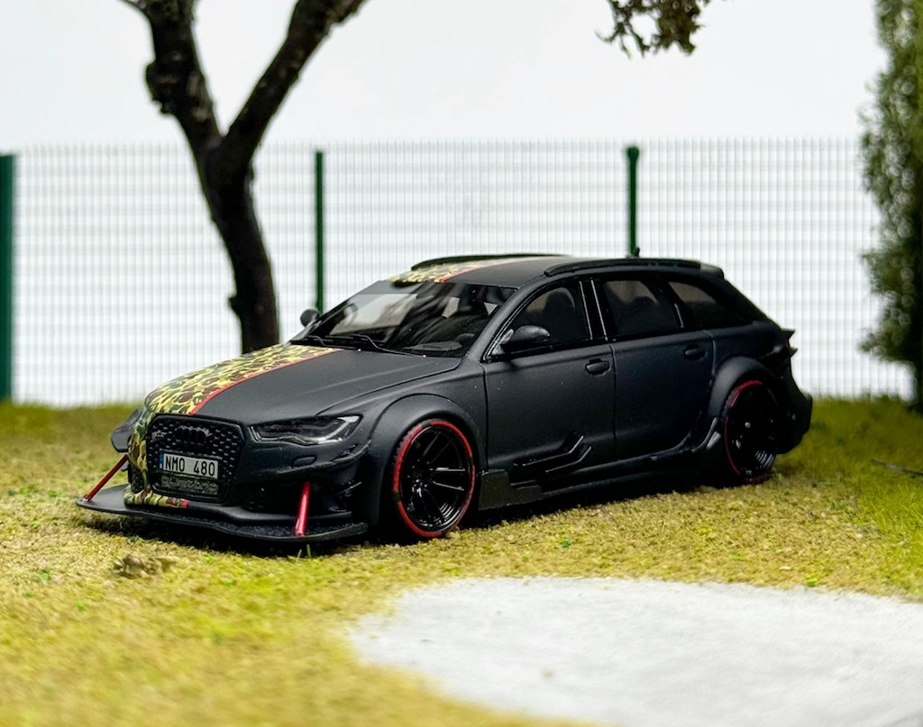 JEC 1:64 Black RS6 Widebody Wagon DTM Sports Model Diecast Resin Car