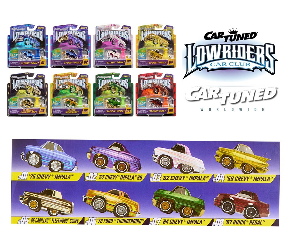 CarTuned Lowriders SHOW GLOW Series 3 Set of 8 Styles 2026 1/64 OPENED BOX