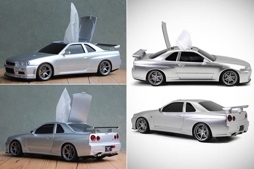 Nissan SKYLINE R34 GT-R Wet tissue case (BNR34) SILVER