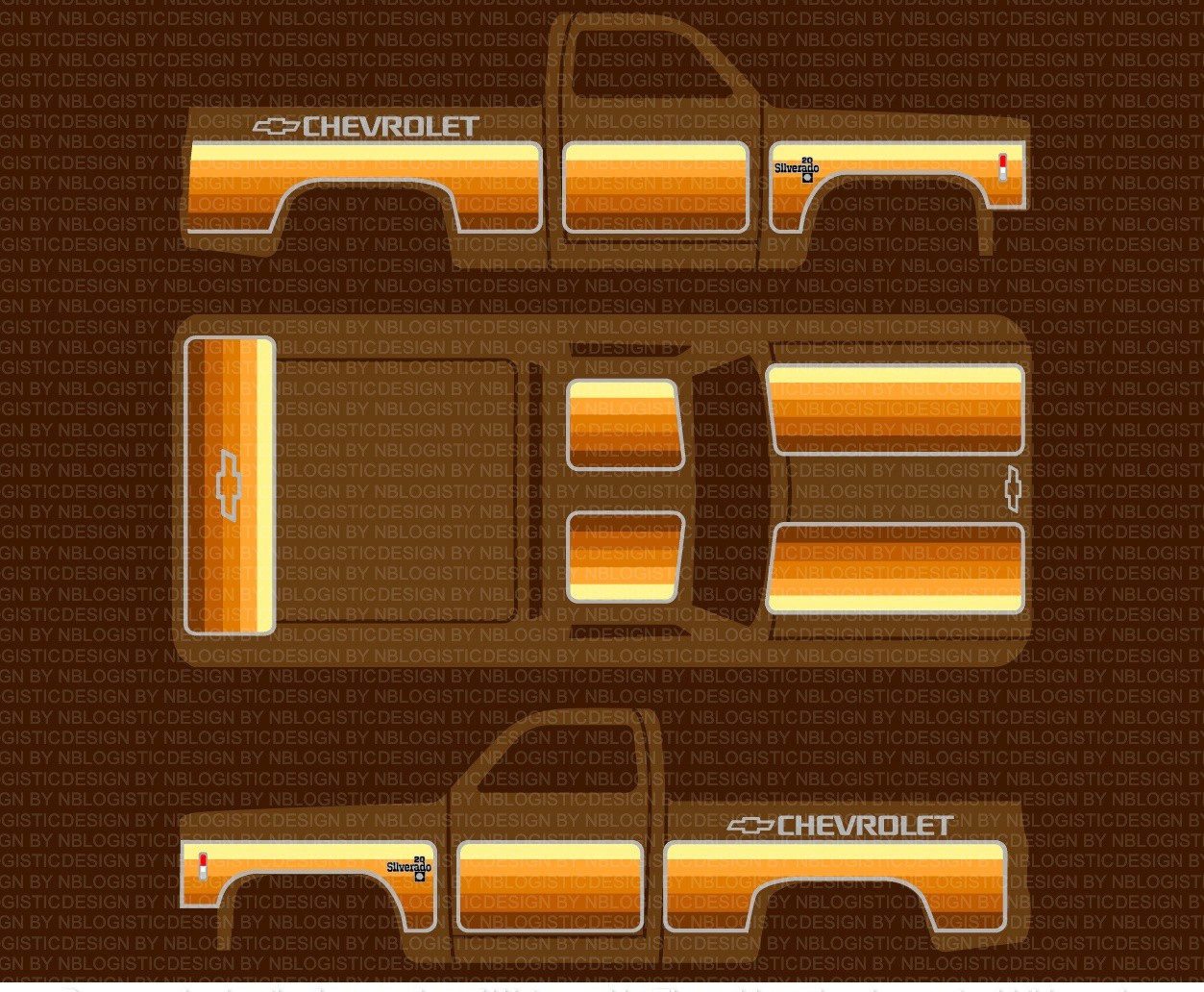 ’83 CHEVY SILVERADO Custom WaterSlide Decal for hot wheels 1/64 a1