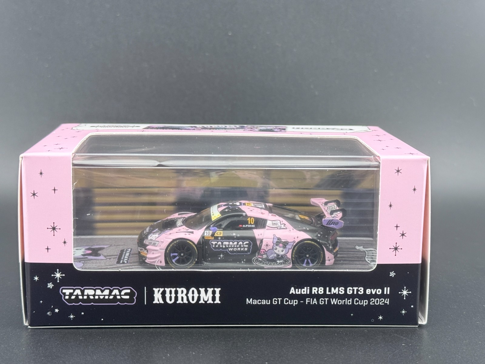 Tarmac Works Audi R8 LMS GT3 evo II Kuromi Uno Racing Macau GT Cup FIA GT 1/64