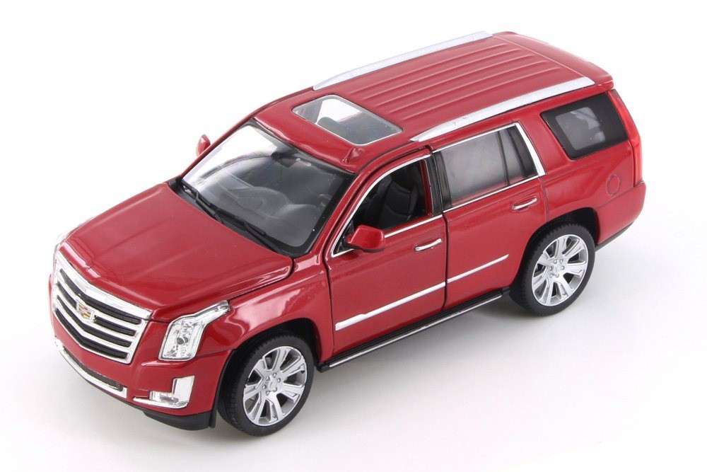 2017 Cadillac Escalade, Red – Welly 24084/4D – 1/24 Scale Diecast Model Toy Car