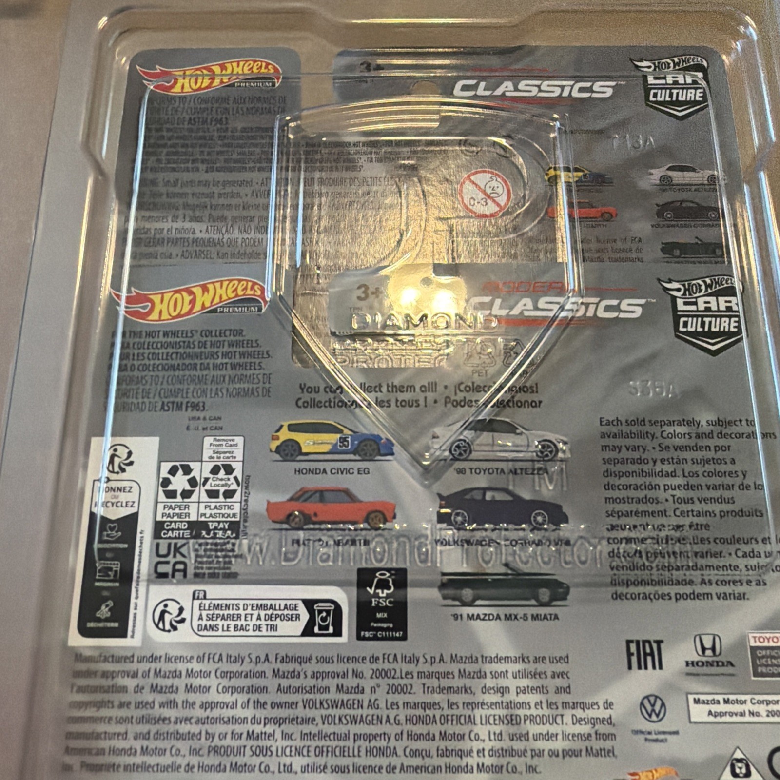 Hot Wheels Premium Modern Classics 0/5 ’98 Toyota Altezza Chase & Reg 2 Car Lot
