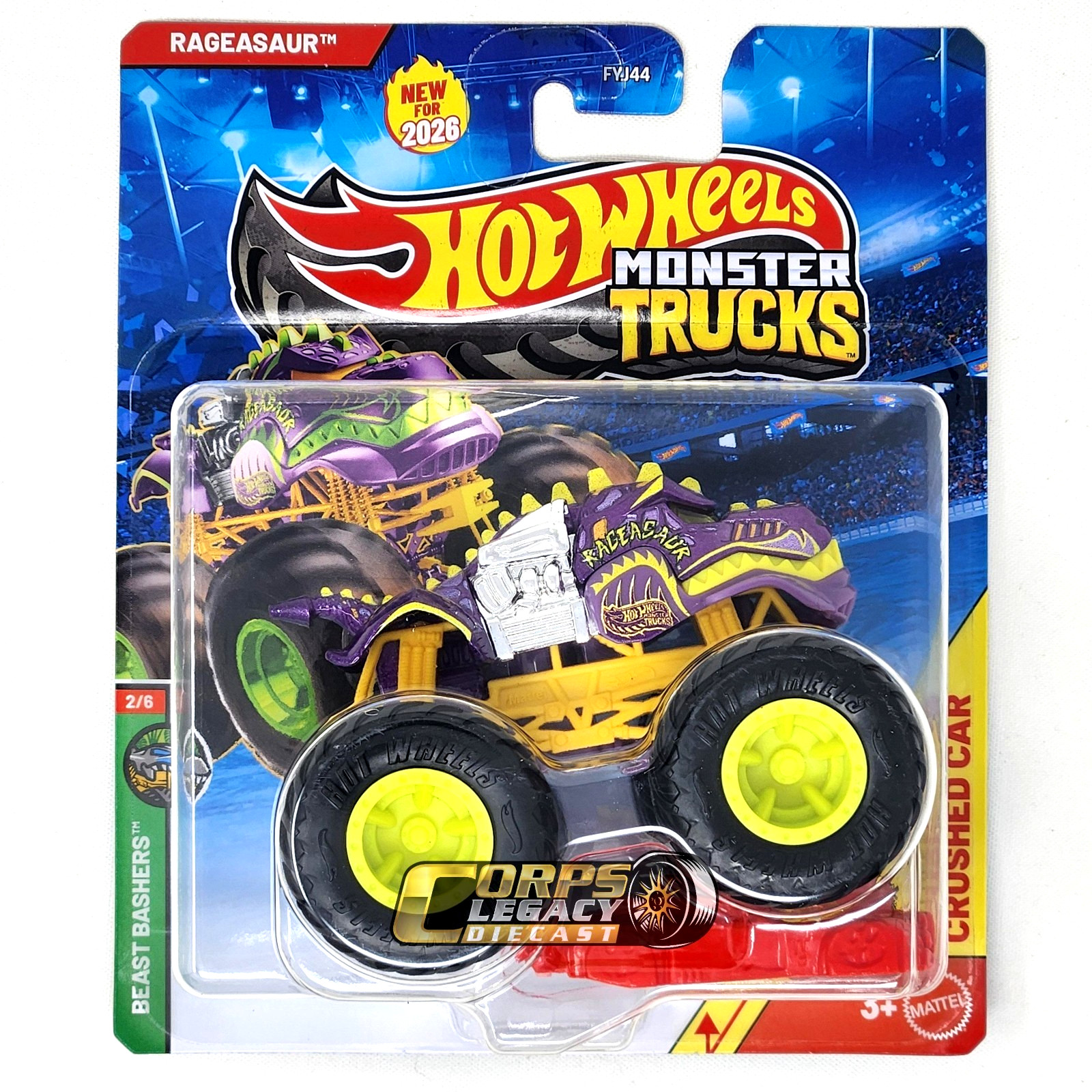 Hot Wheels Monster Trucks Rageasaur 1:64 2026 B Case Creature Mattel NEW