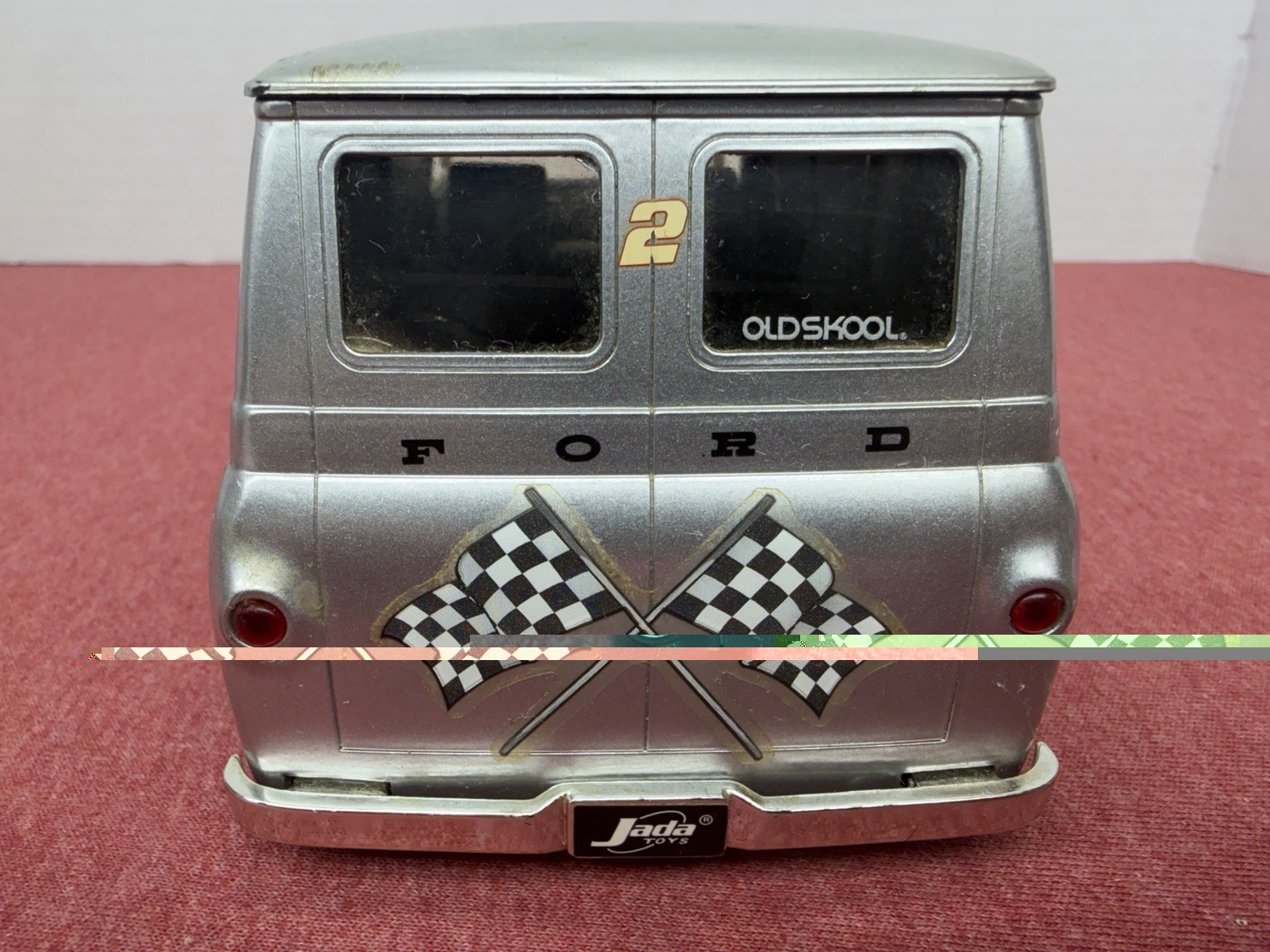 RARE jada Dub City Oldschool 1965 Ford Econoline Van ‘Ford Racing’ Flames 1:24